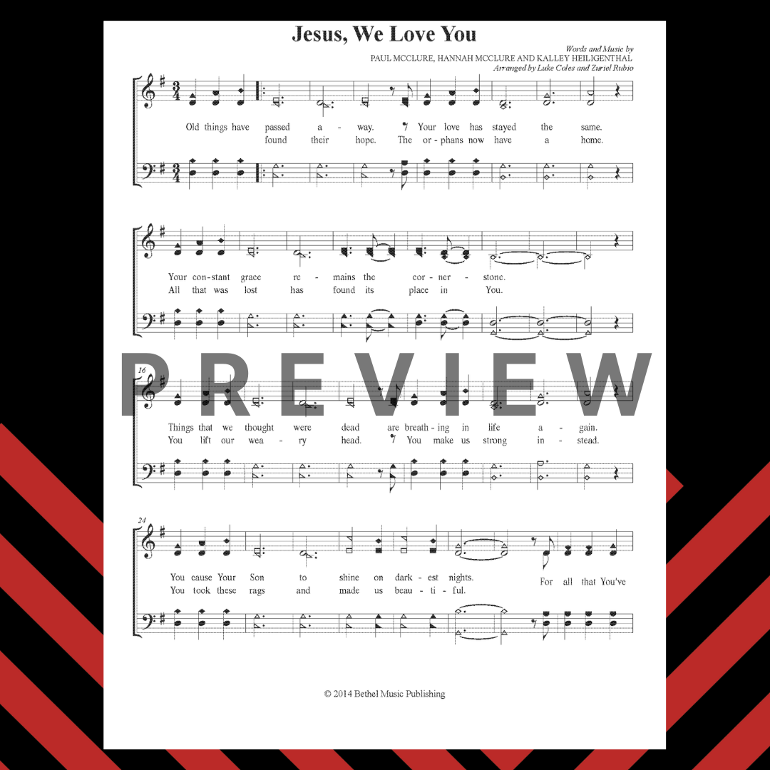 Jesus We Love You (Sheet Music)