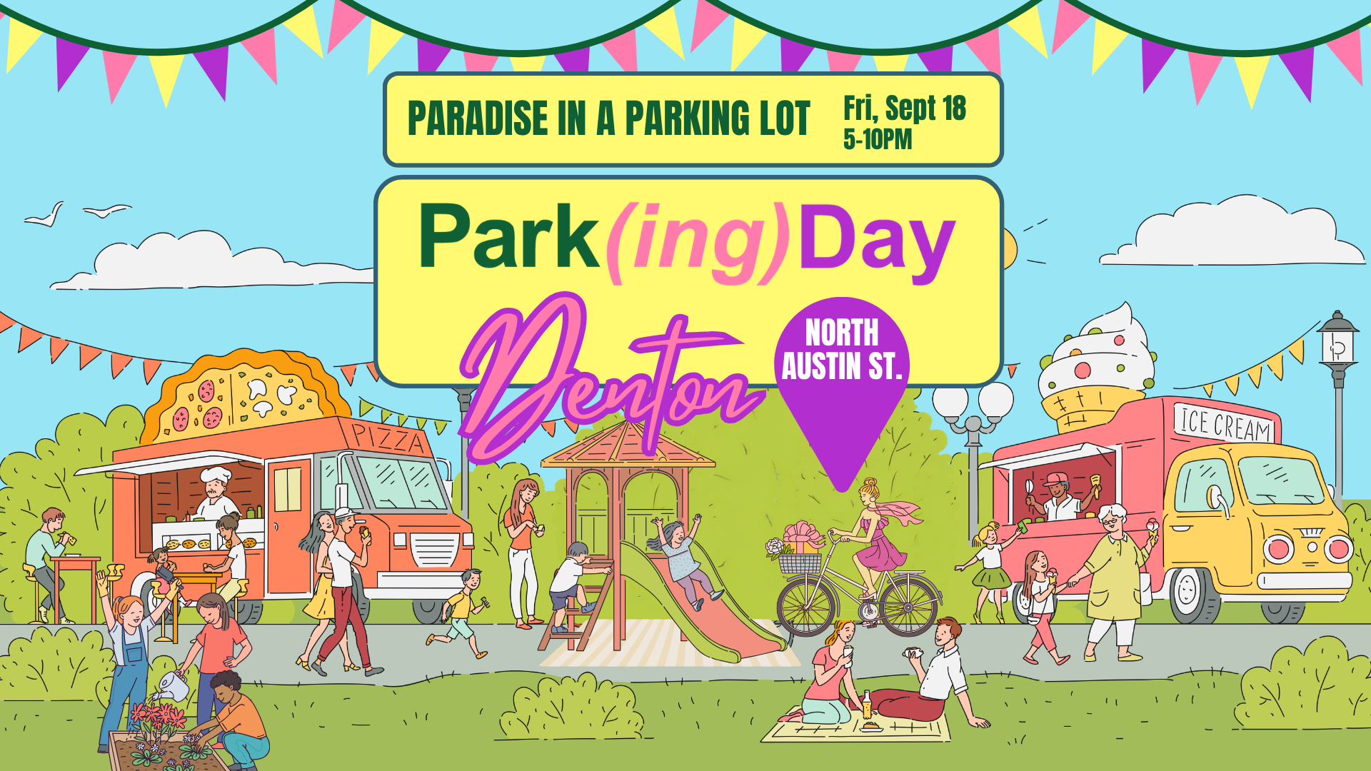 Put Up Paradise in a Parking Lot: Denton’s Park(ing) Day Event