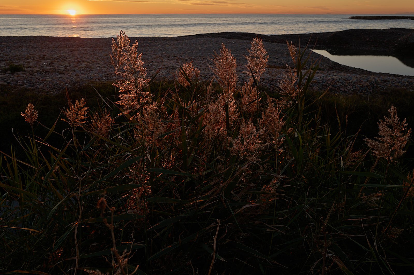 Amanecer en la playa de Puzol