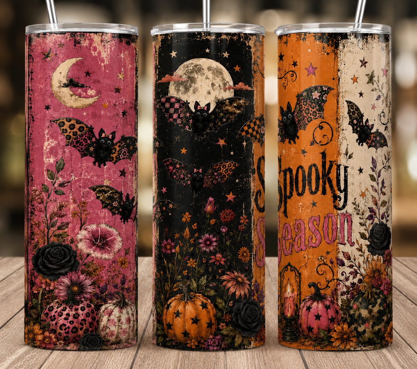 Spooky Season - Boho 20oz. Metal Beverage Tumbler