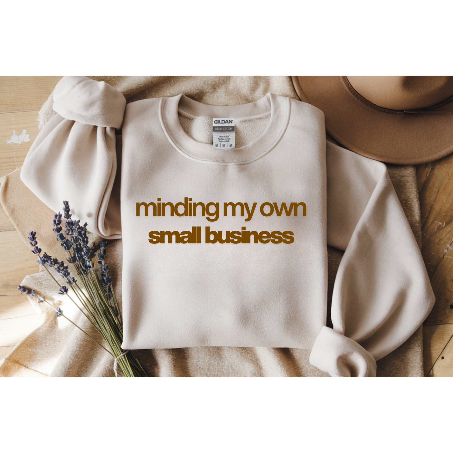 Minding my own small business- Gildan Crewneck Sweatshirt