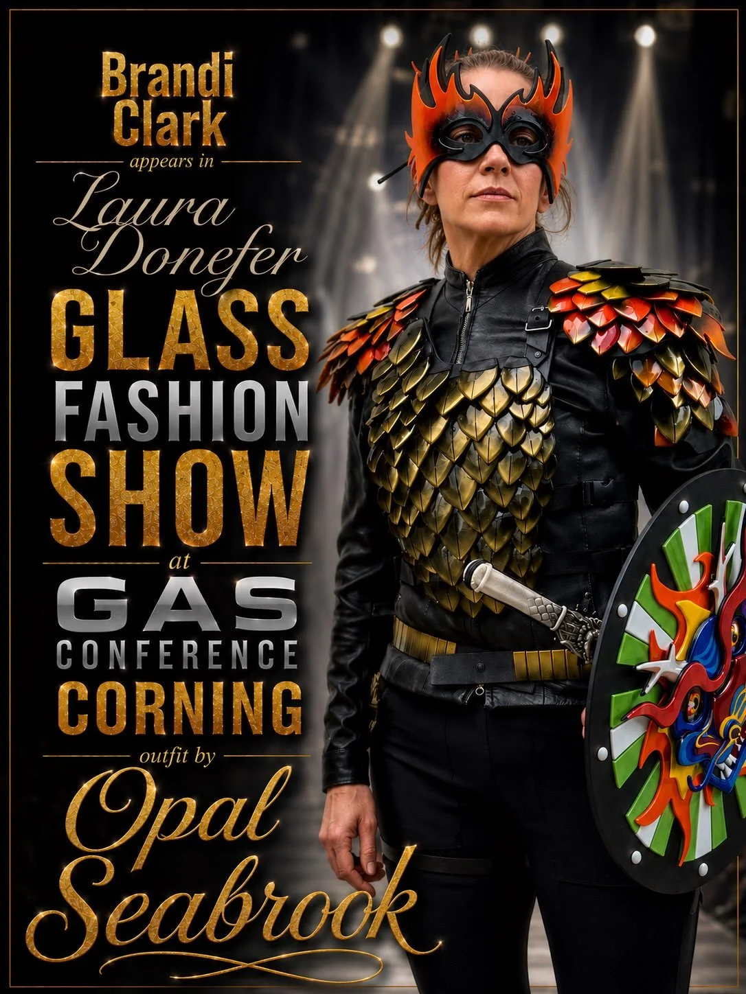 Can not believe this was a month ago. Two years in the making and over in an intensely bright in a flash. 
Thank you again 
@brandi_p_clark , @glassartsociety , @laura44donefer , @corningmuseum for a day that I will never forget. 
Glass costume serio