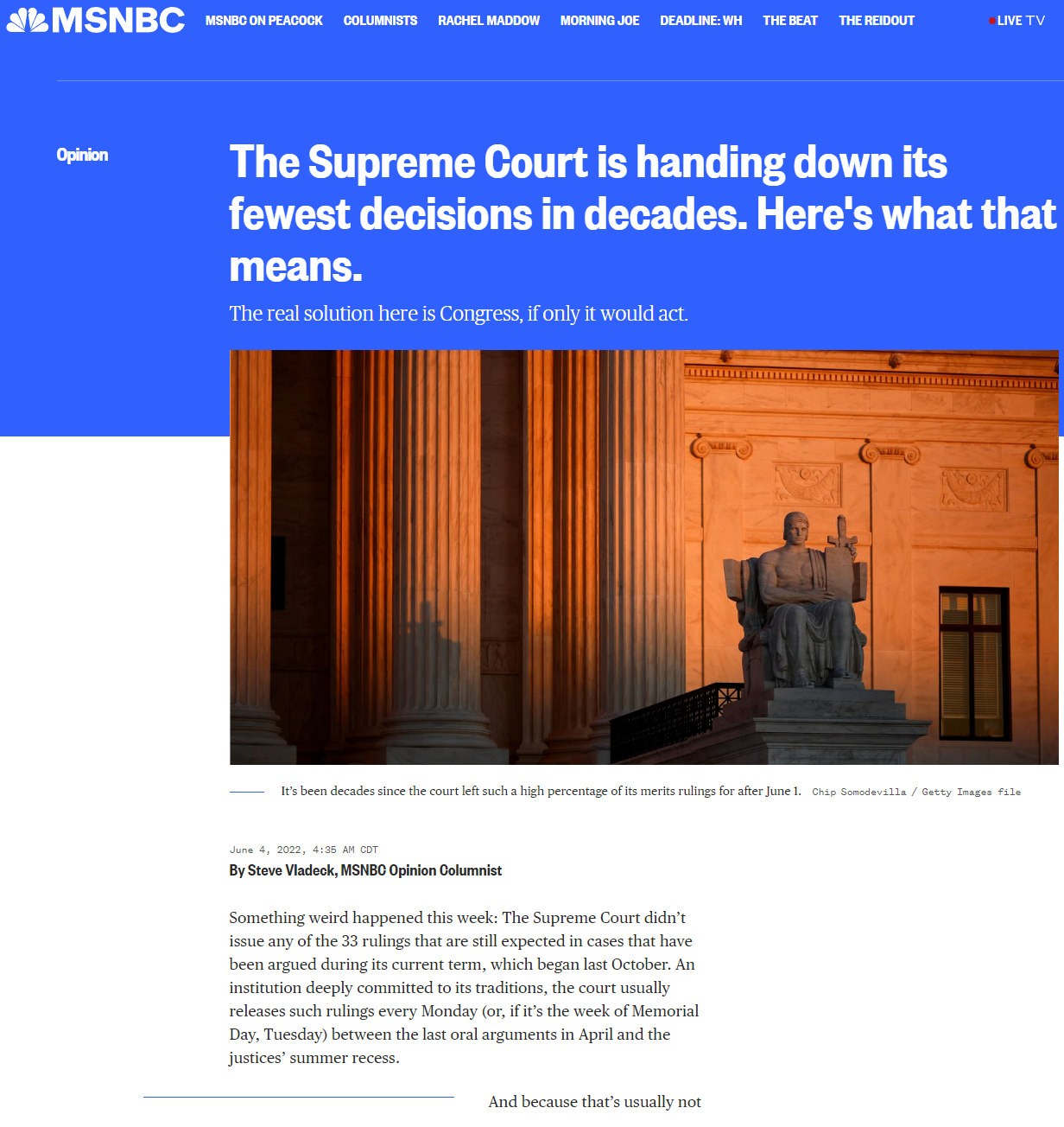 SCOTUS Docket Shrinkage