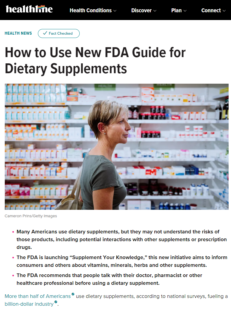 FDA War on Supplements