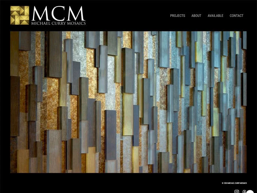 Michael Curry Mosaics website screenshot