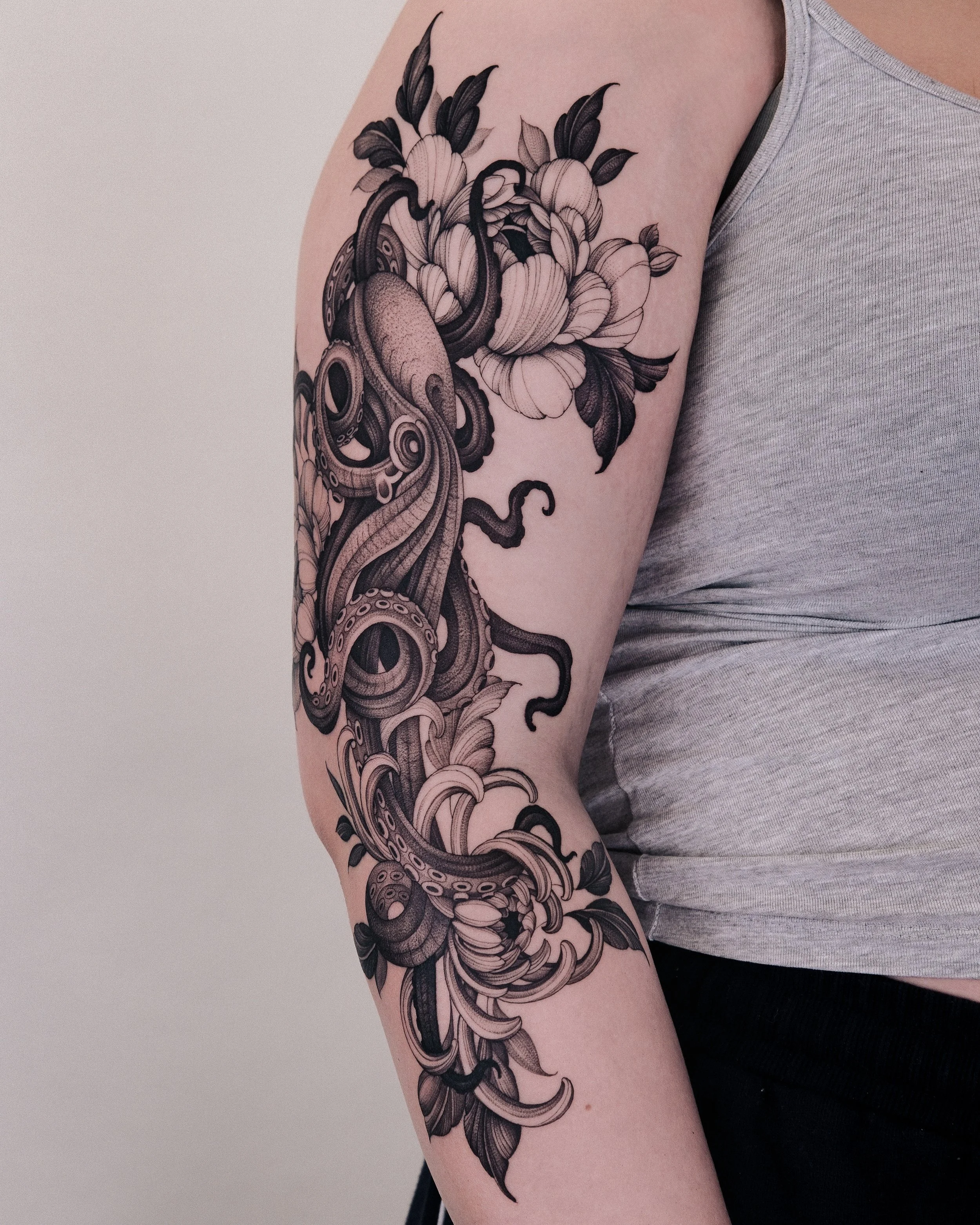Octopus Tattoo Fineline