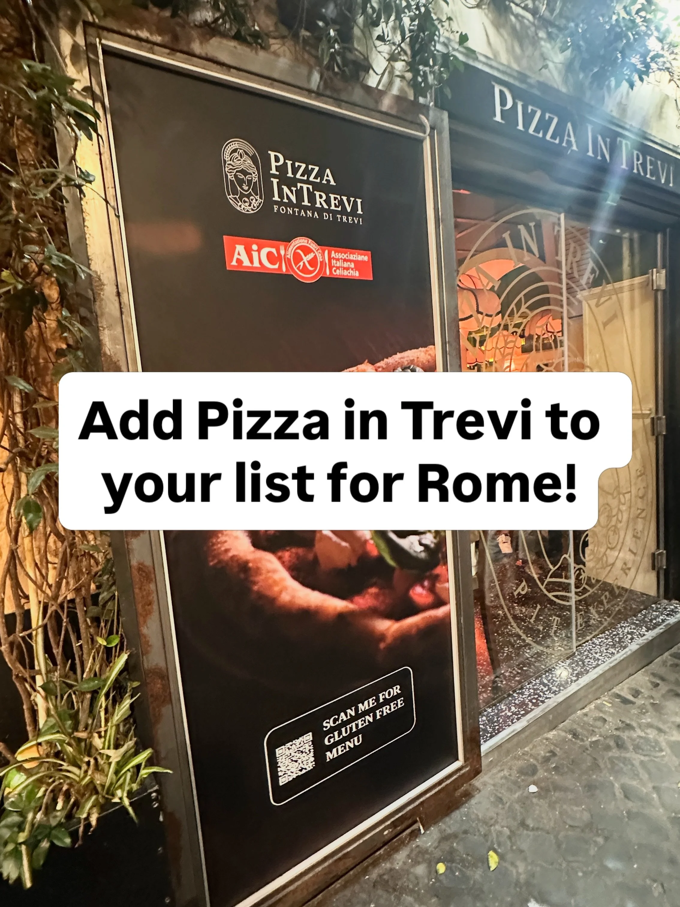 🇮🇹 If you&rsquo;re heading to Rome and need a safe gluten-free meal, add Pizza in Trevi to your list! 🍕✨

Located just steps from the Trevi Fountain, this restaurant is certified by the Italian Celiac Association (AIC), and the attention to detail