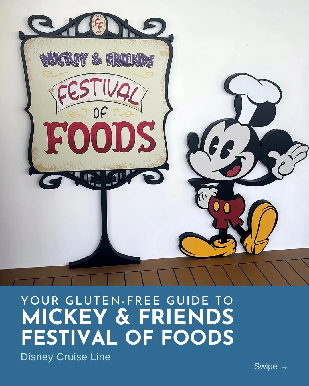 Gluten-free on a Disney cruise? Easier than you think! 🍕🍦
 
Mickey &amp; Friends Festival of Foods is the quick-service spot on the Disney Wish, Disney Treasure, and Disney Destiny, and there&rsquo;s something for everyone, gluten-free guests inclu