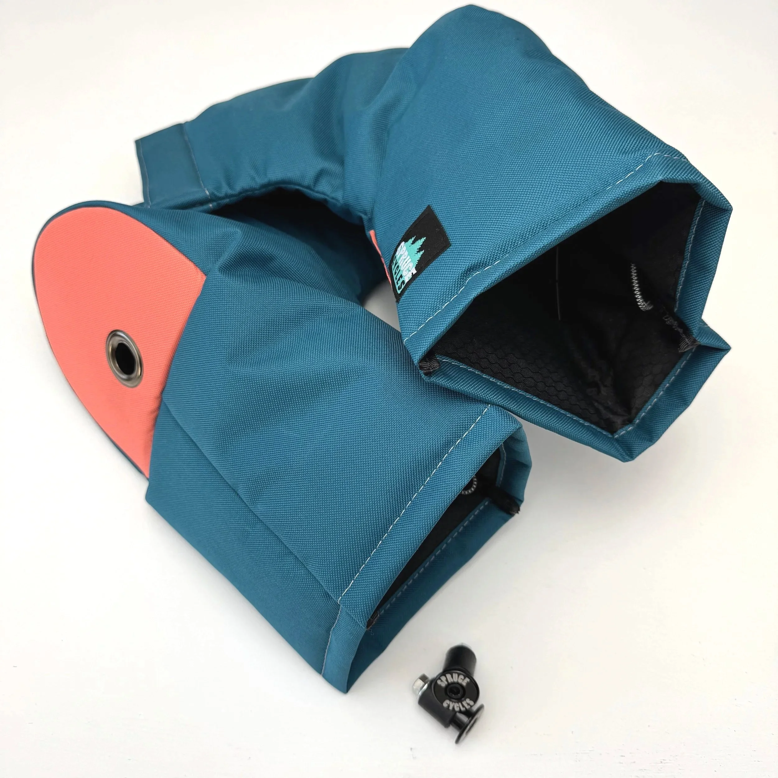 Teal/Coral with Black Liner