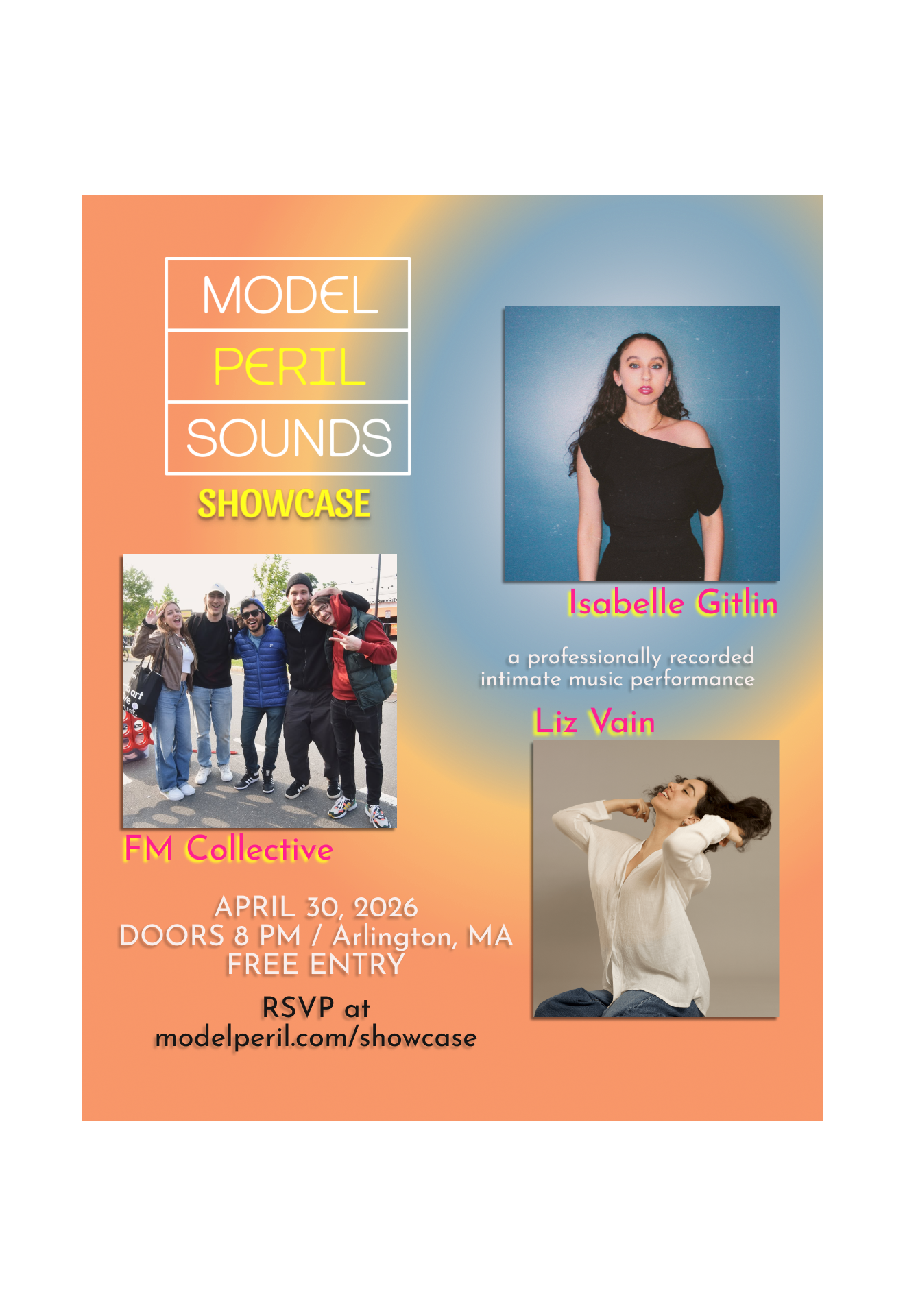 April 30th Showcase | FM Collective, Liz Vain, Isabelle Gitlin