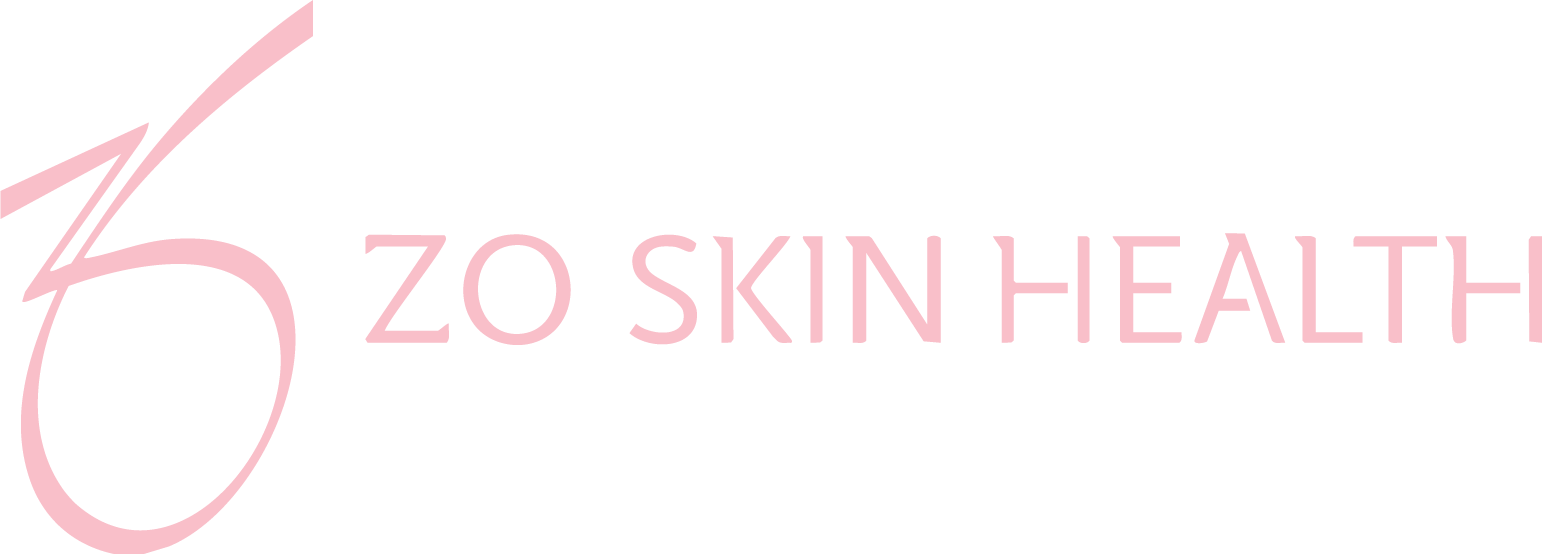Logo of Zo Skin Health with pink stylized text on a white background.