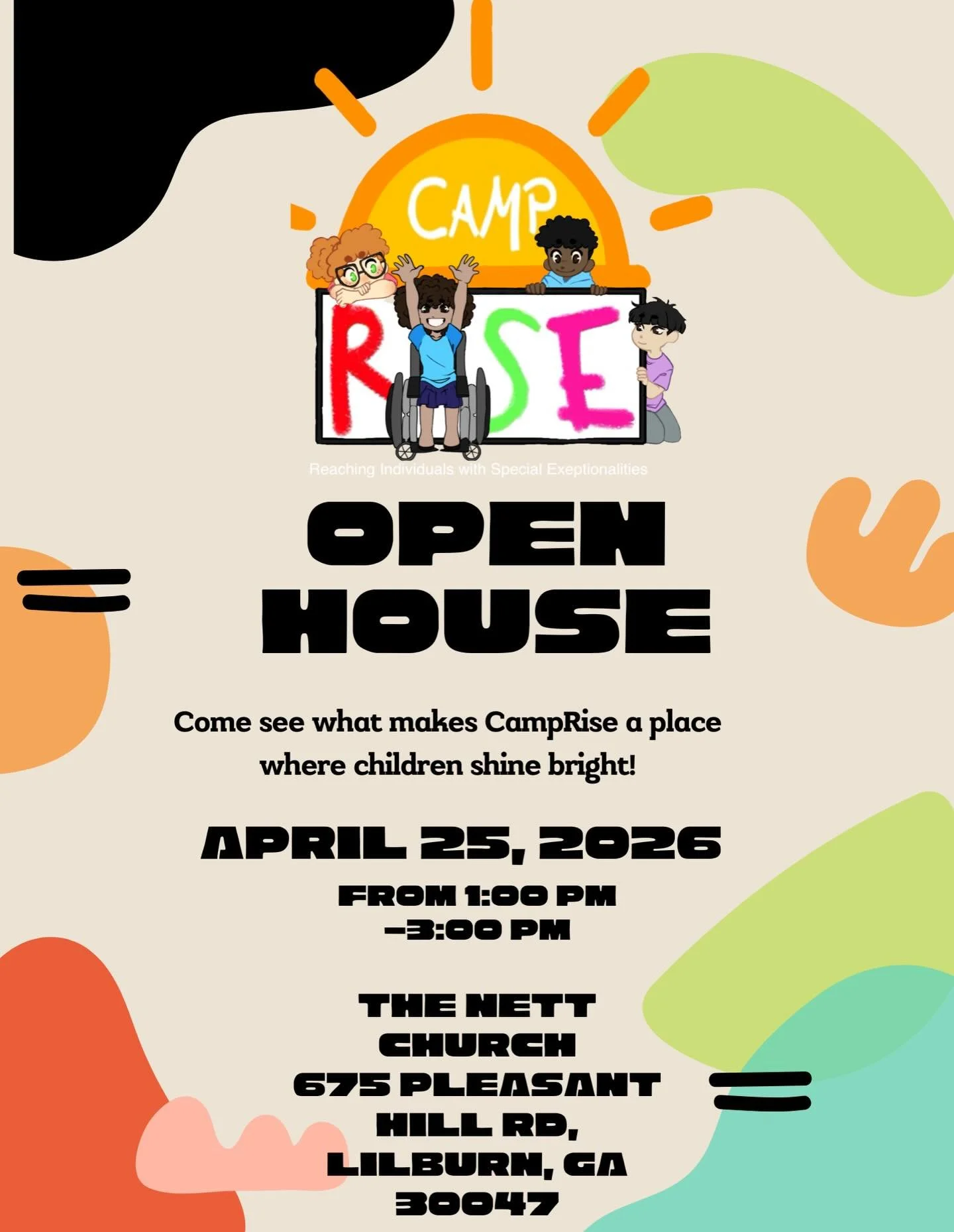 Summer is almost here, and Camp RISE is ready to shine! Join us for our Open House &mdash; explore the space and feel the energy of what&rsquo;s coming. Whether you&rsquo;re brand‑new or returning, we&rsquo;d love to see you!!