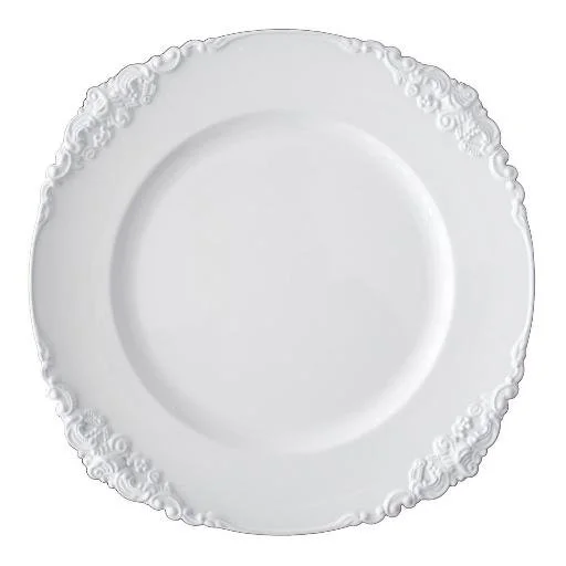 Vintage White Charger Plate