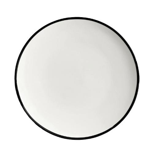 Black Rim Porcelain Charger Plate