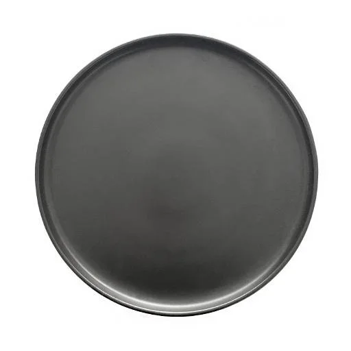 Black High Rim Matte Charger Plate