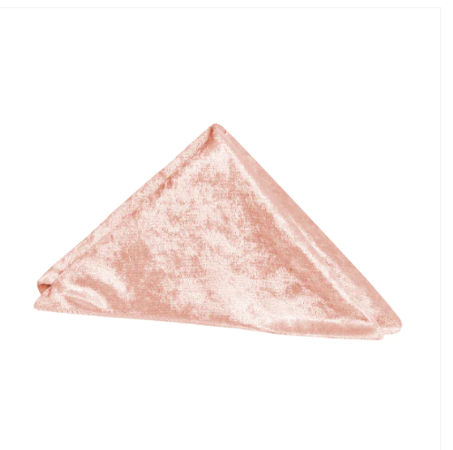Blush Rose Velvet Napkin