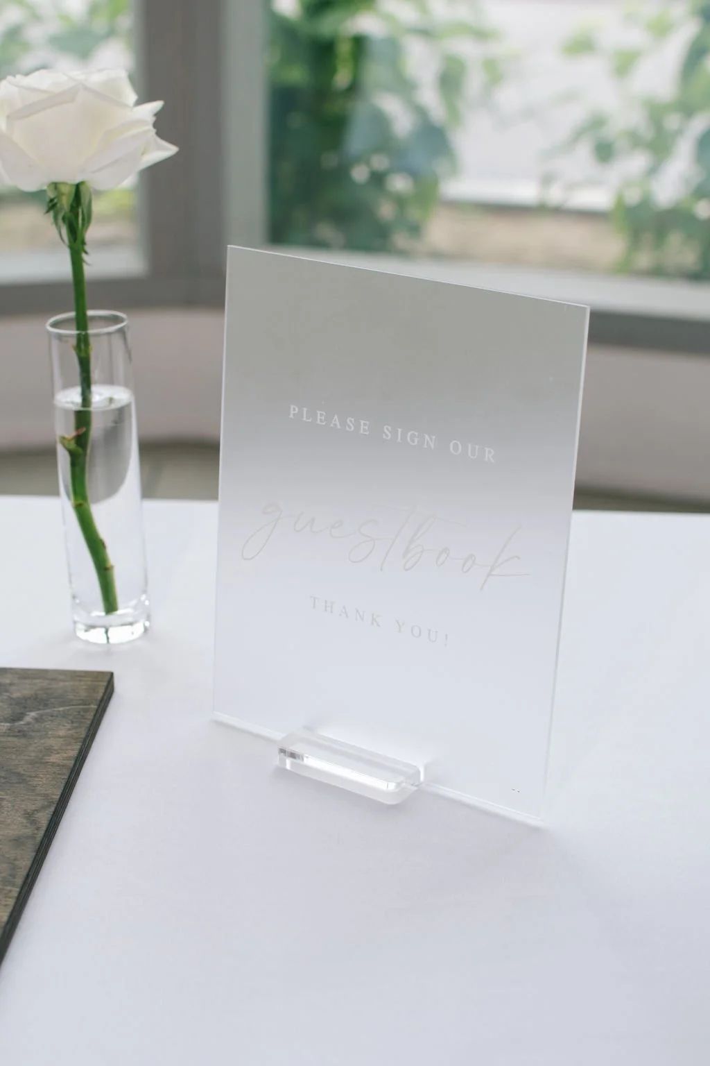 Frosted Acrylic Guest Book Sign