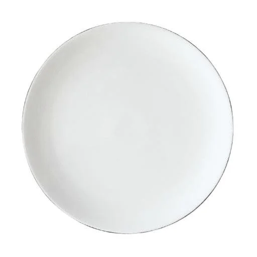 Silver Rim Porcelain Charger Plate
