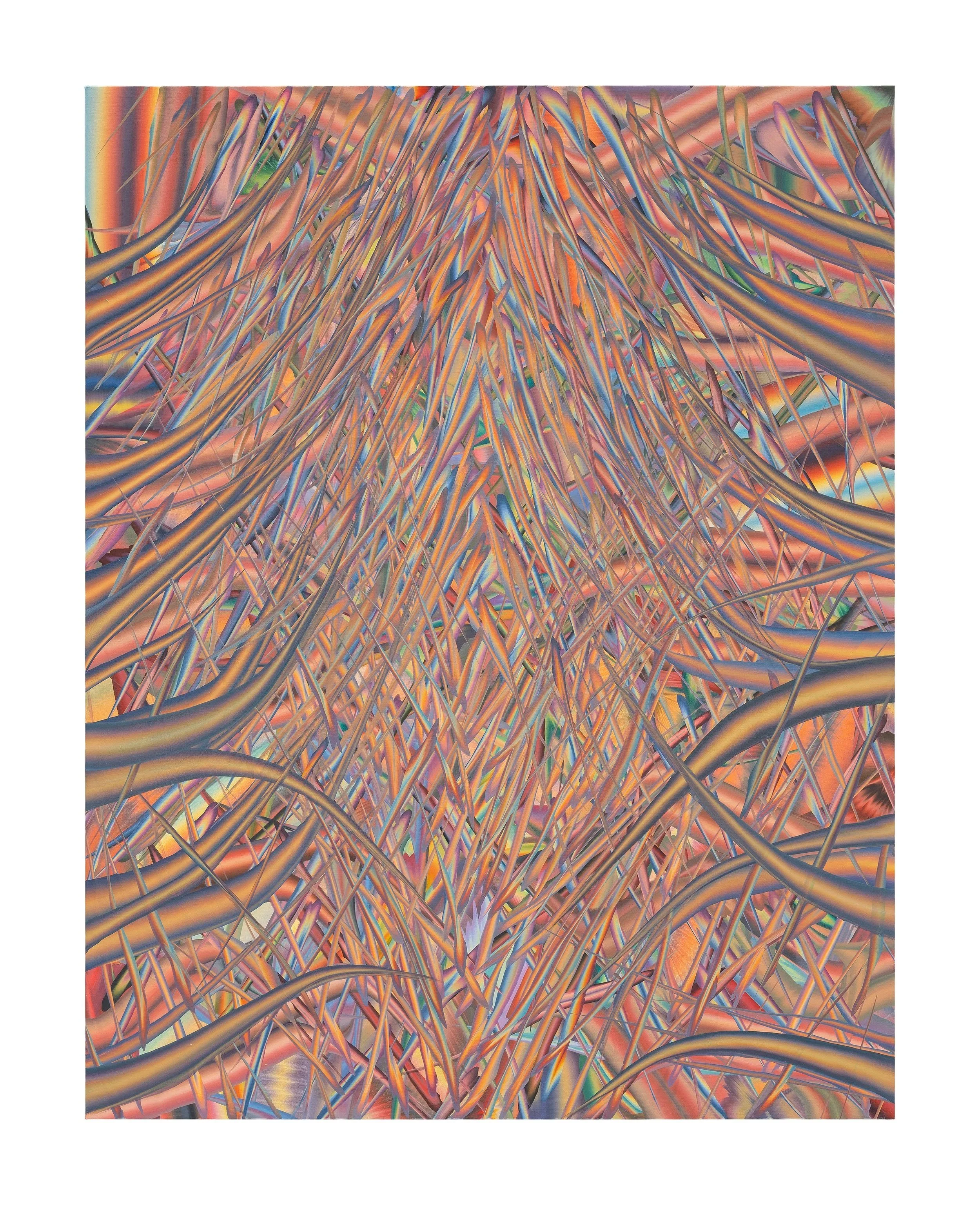  Sonoluminescence (Imploding Bubble),  2025  Oil on linen 64 × 50 in (163 × 127 cm)