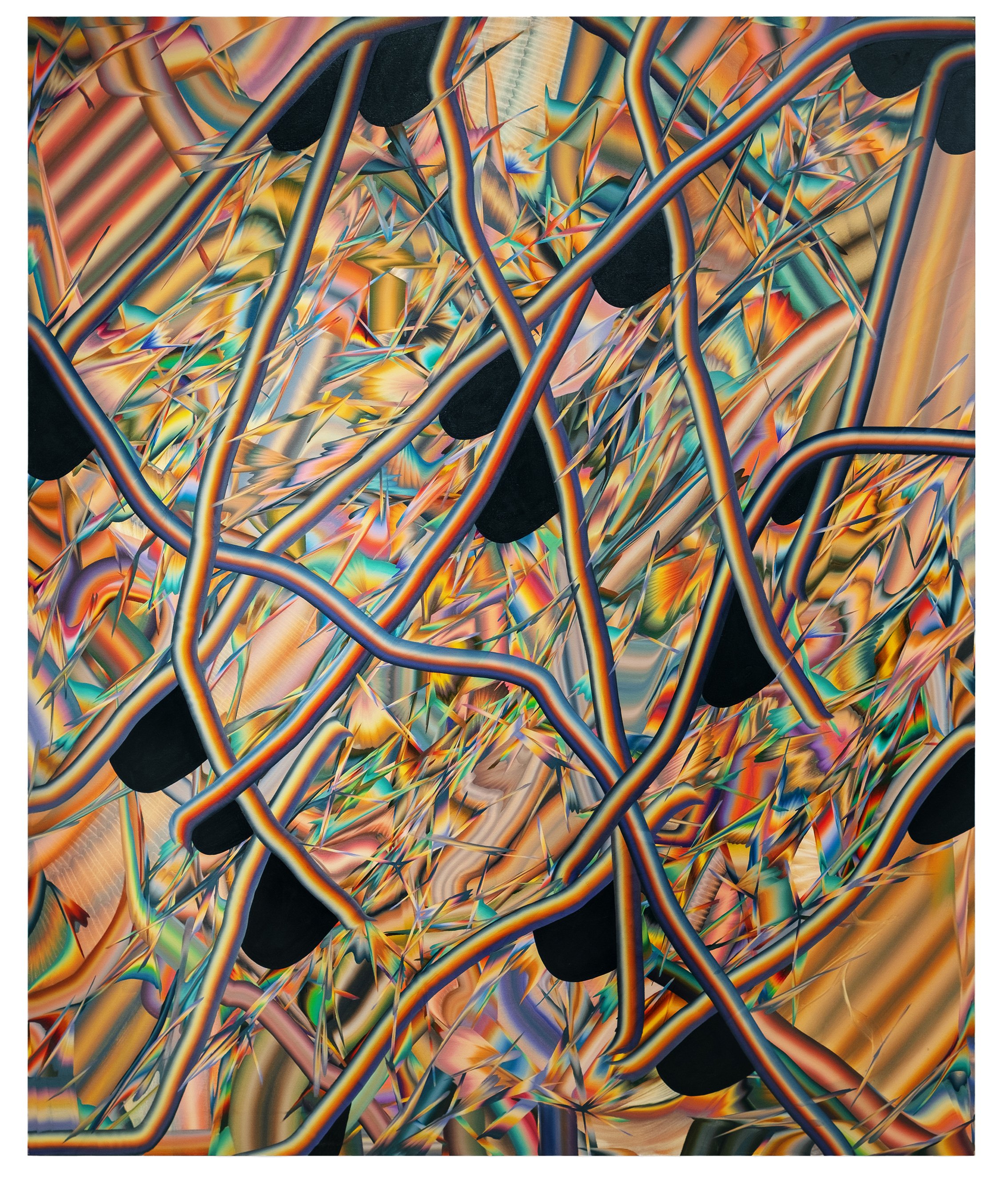  In The Sun's Shadow,  2024  Oil on linen 64 × 50 in (163 × 127 cm)