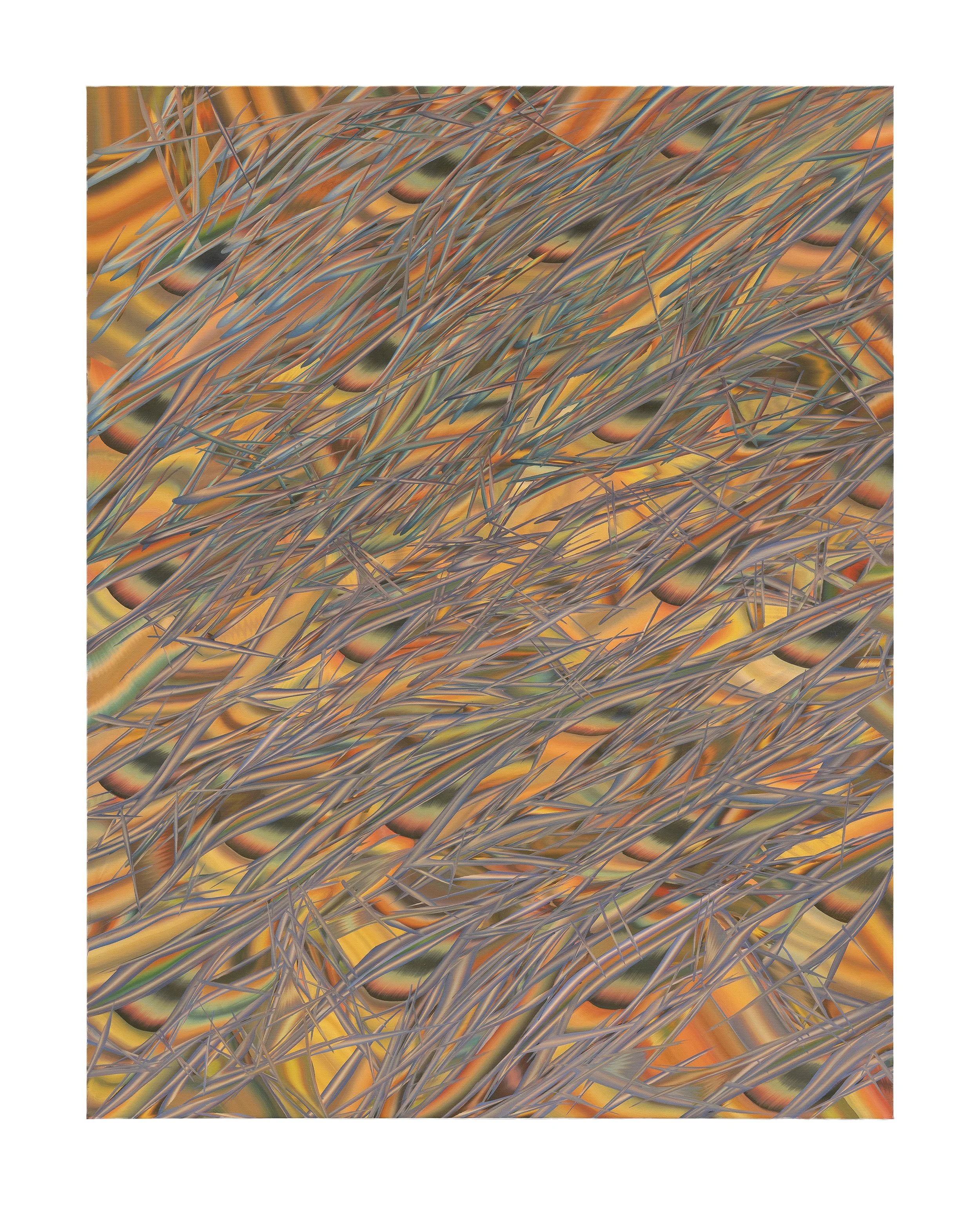  Four (for) Living Creatures Revisitation),  2025  Oil on linen 64 × 50 in (163 × 127 cm)