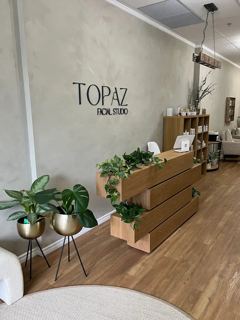 Interior of the lobby at Topaz Facial Studio
