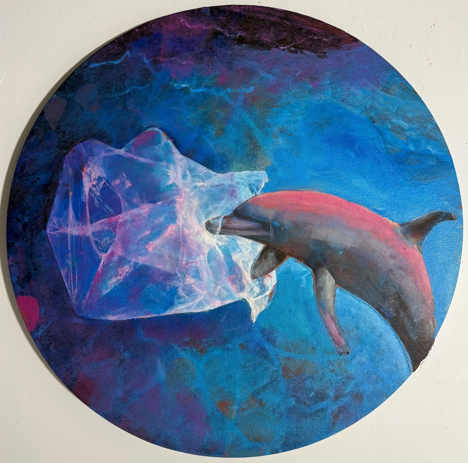 Phantom Jellyfish, 20 x 20 inches, Acrylic on Canvas, 2026