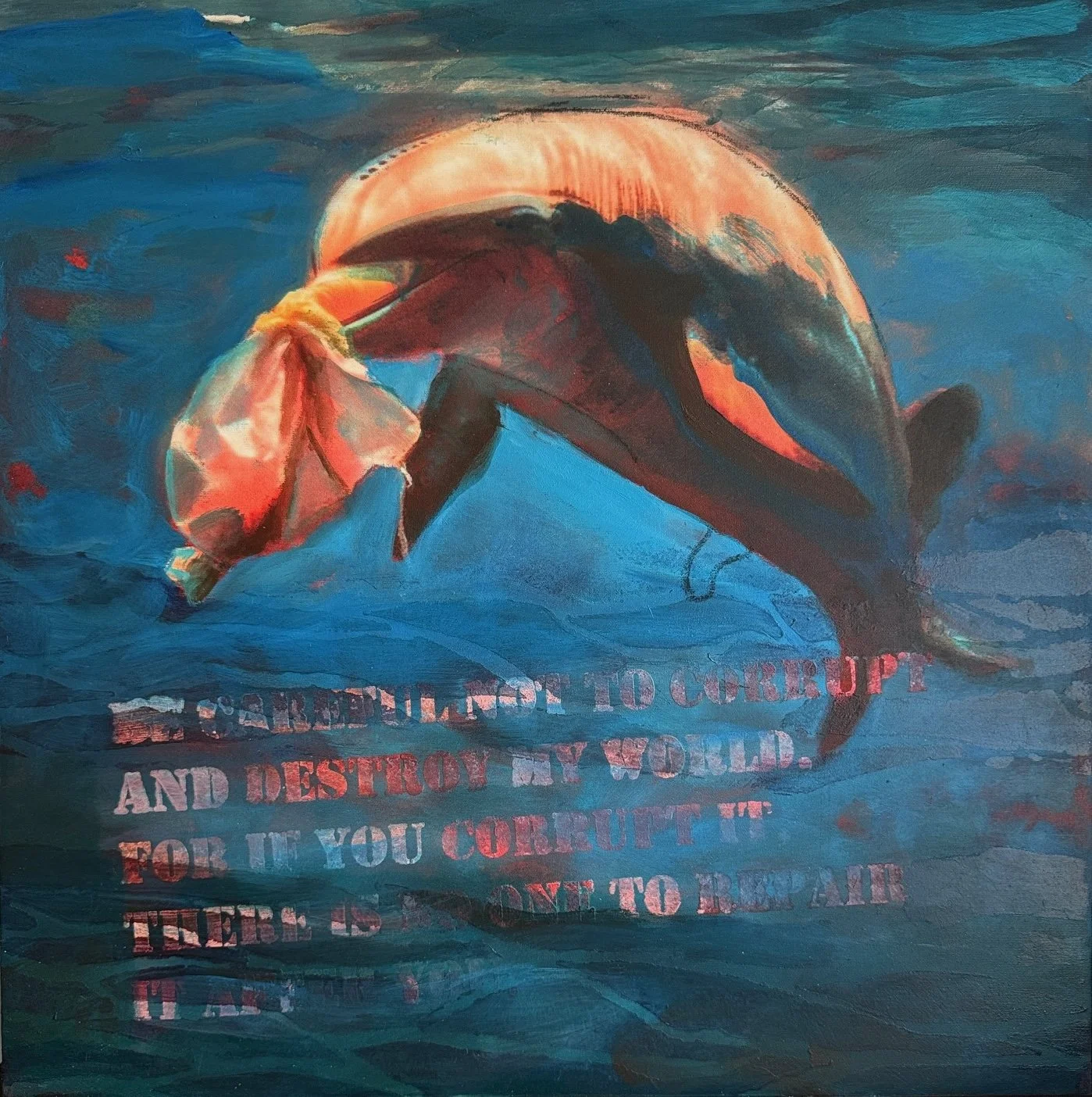 Plastic Meal, 20 x 20 inches, Acrylic on Canvas, 2026