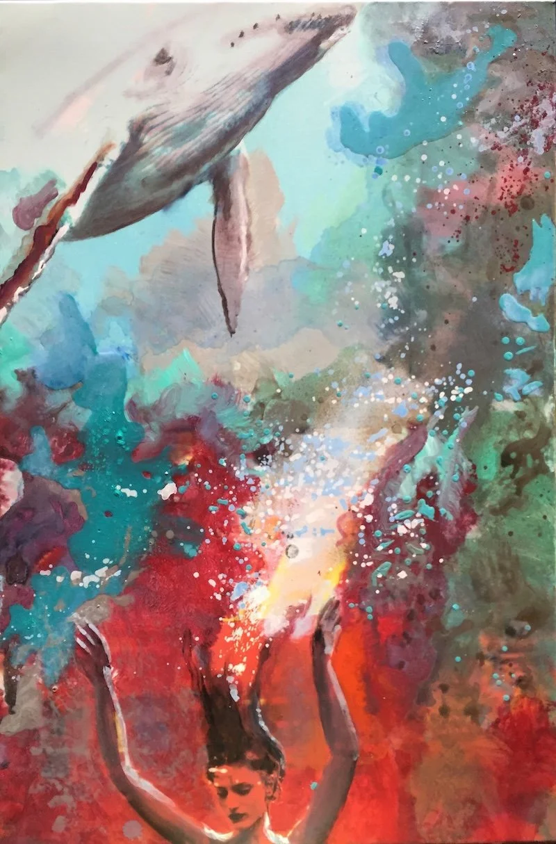 Book of Yona 15, acrylic on canvas, 36 x 24 in., 2017