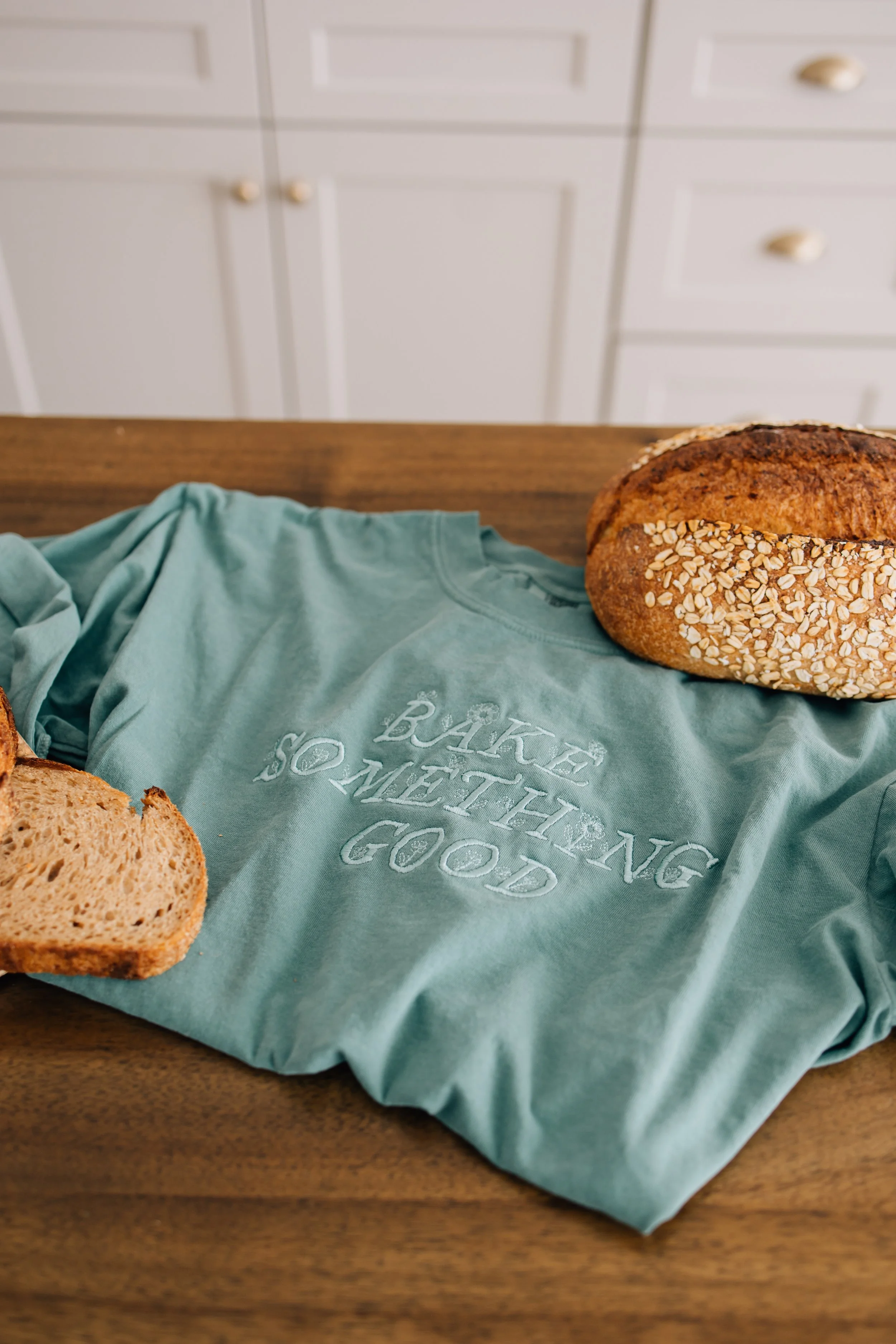 Bake Something Good Embroidered Shirt - PREORDER