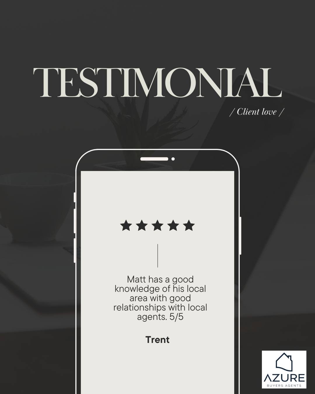 Thanks so much, Trent, for taking the time to write us a review! 

We really appreciate it and truly enjoyed working with you.

#melbournerealestate #buyersagent #TestimonialTuesday #smallbusiness