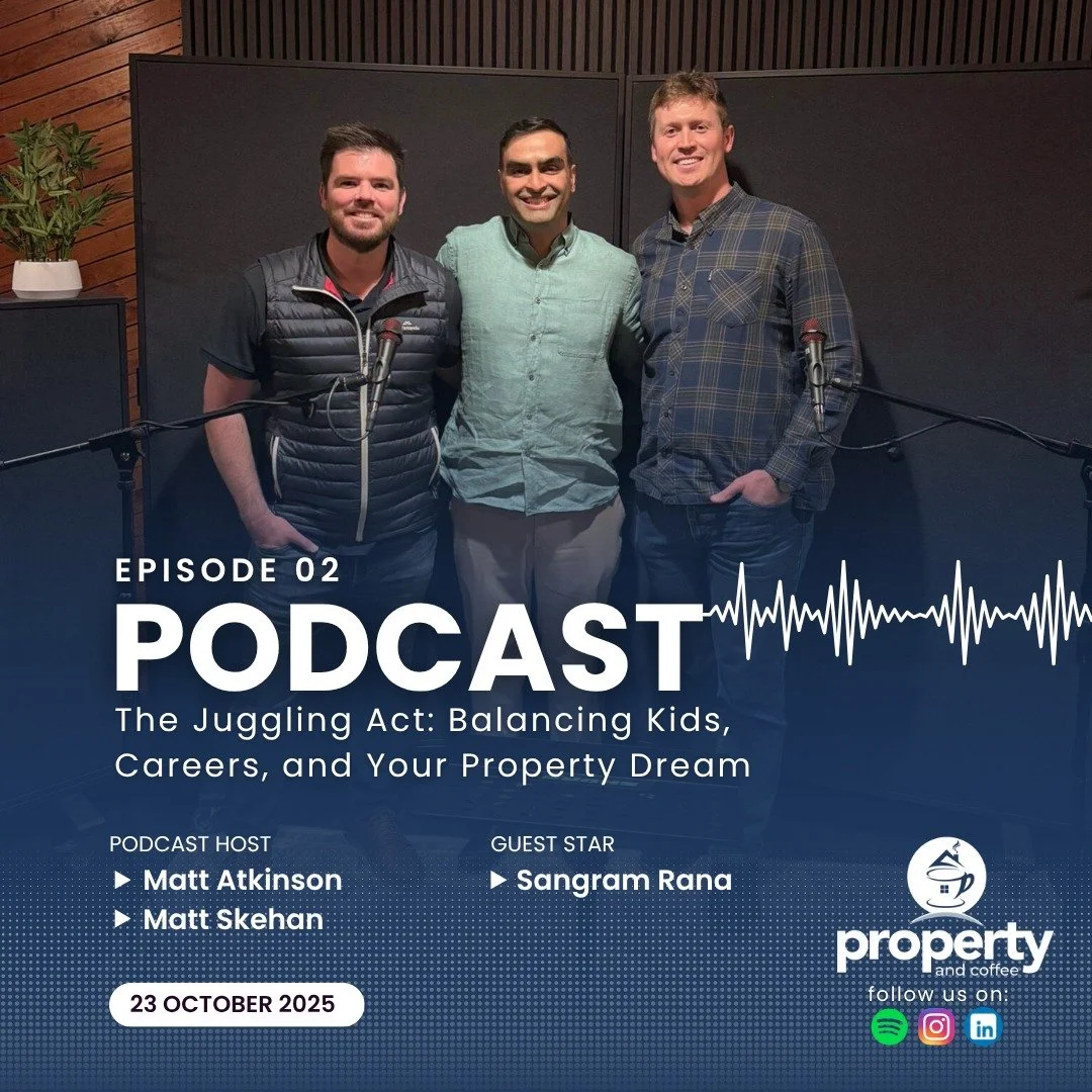 📈 Property &amp; Coffee, Episode 2 Out Now! 🏡

How to boost your property value by 30% with a Granny Flat (and how to finance it!)? Matt &amp; Matt break down the numbers. 💰

PLUS, Financial Adviser Sangram Rana joins us to share the ultimate play