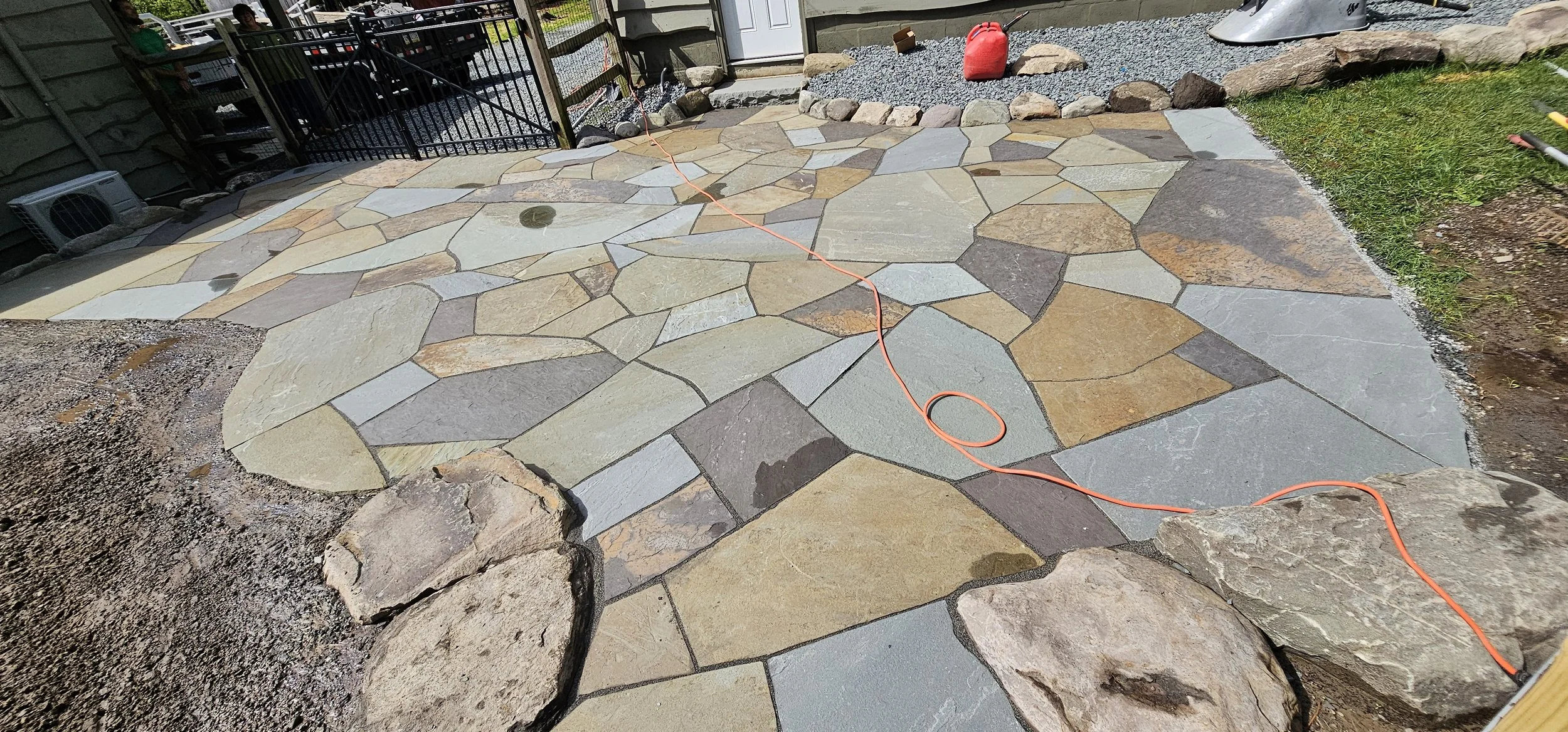 Bluestone seating area