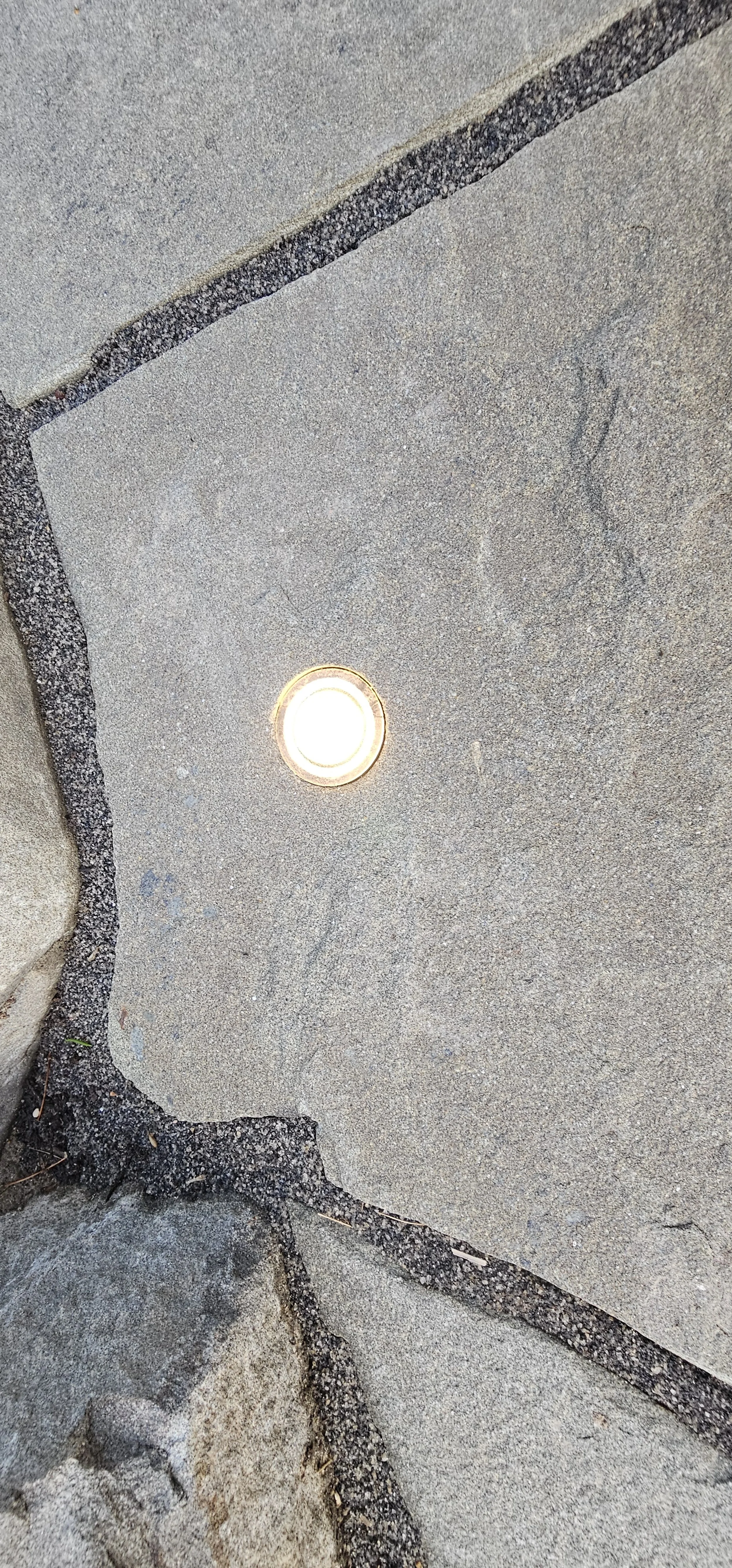 LED Dot lights integrated into bluestone