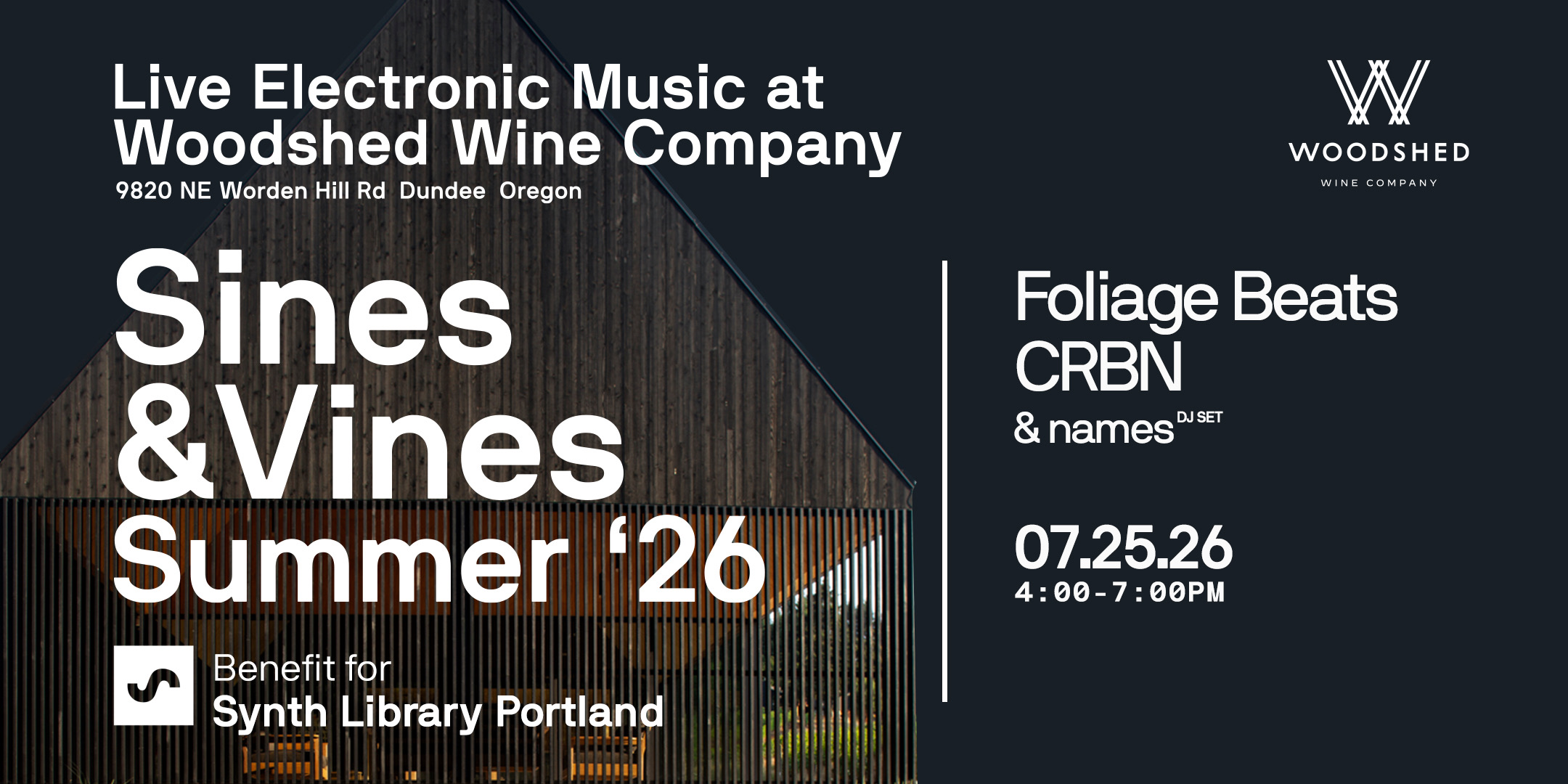 Sines and Vines Concert Series: Foliage Beats, CRBN, and DJ Set by names