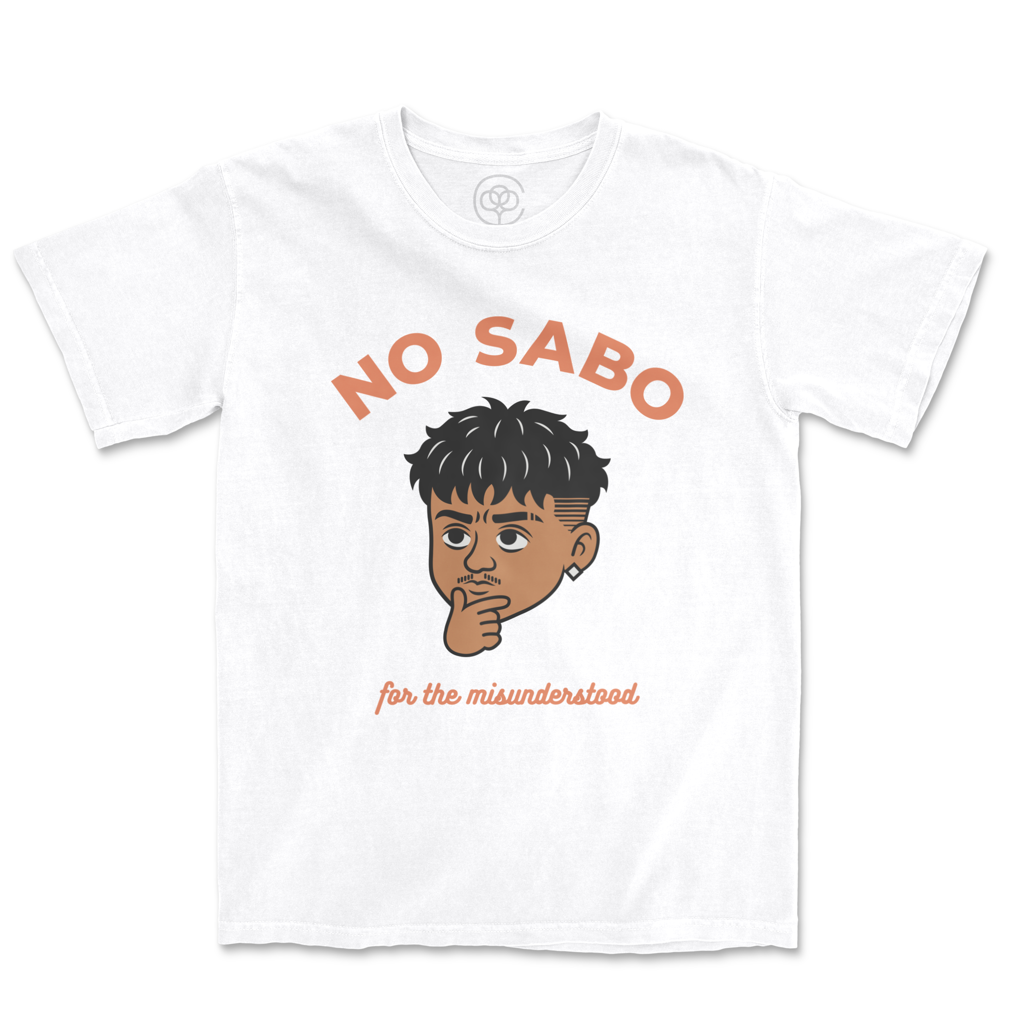 No Sabo Misunderstood White  Tee For those who grew up between languages, cultures, and the occasional “No Sabo” moment.