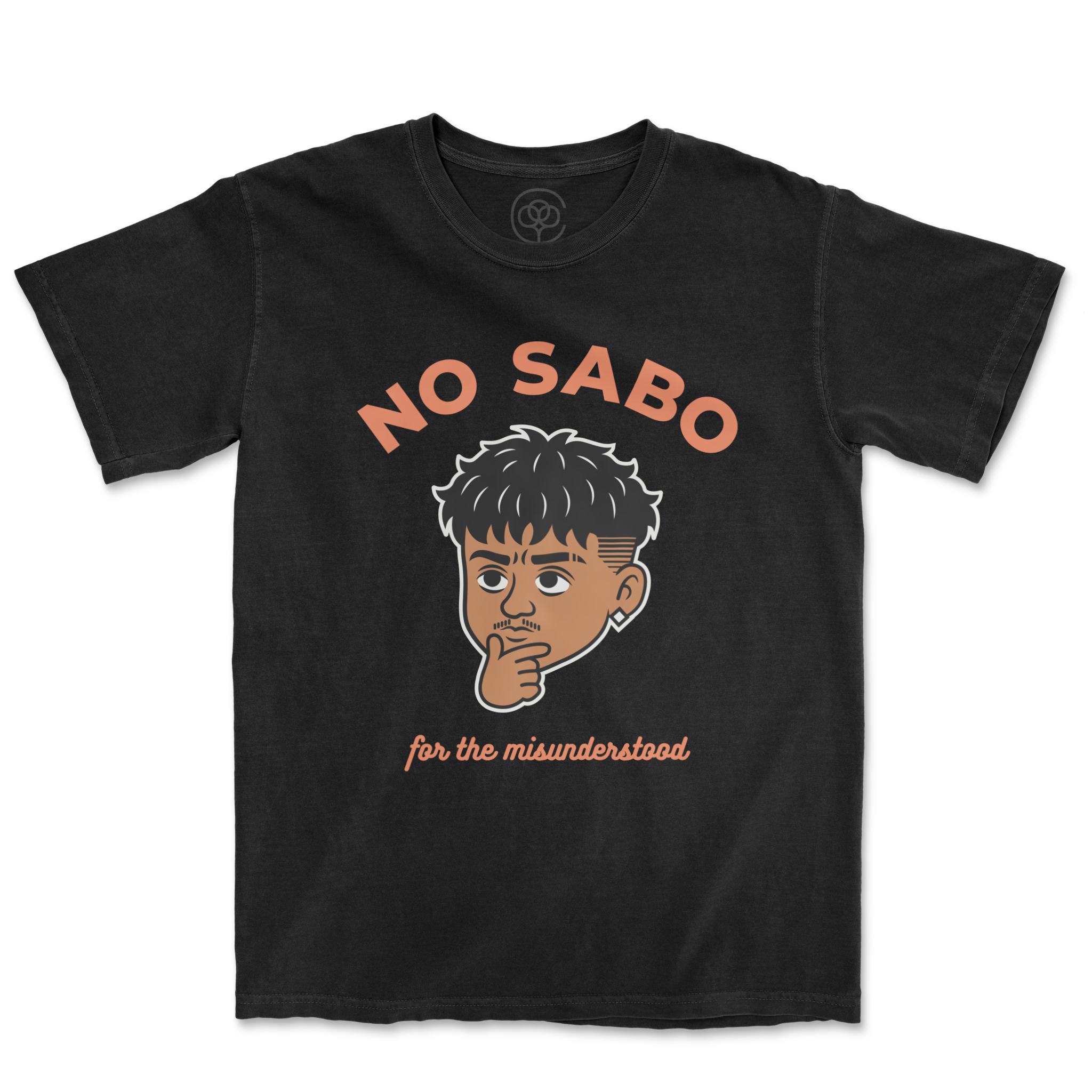 No Sabo Misunderstood Black Tee For those who grew up between languages, cultures, and the occasional “No Sabo” moment.