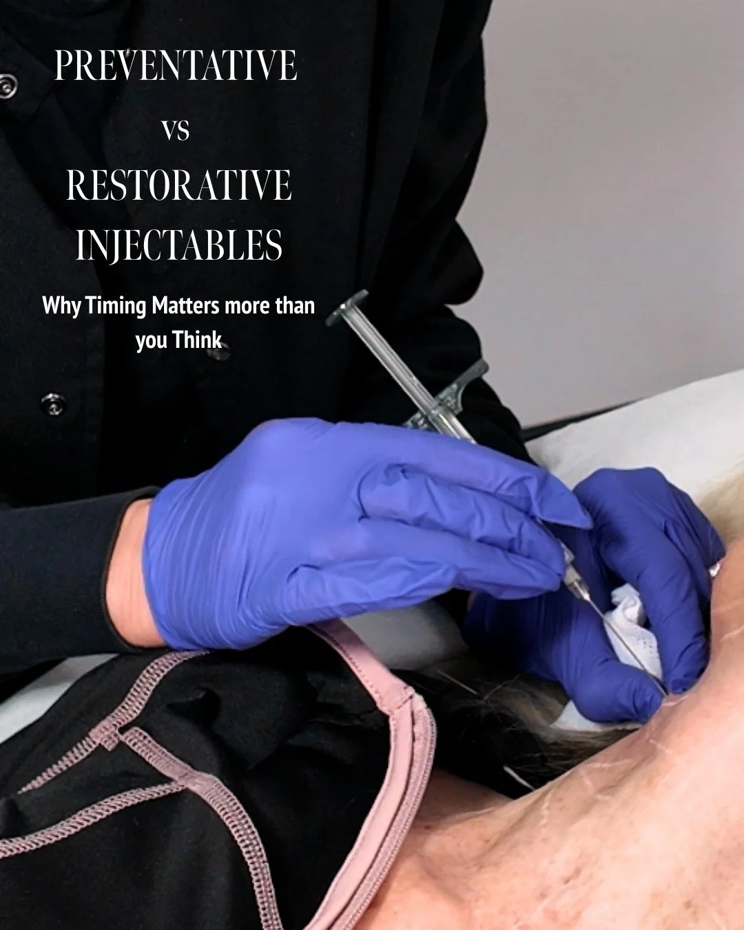 Preventative vs. Restorative Injectables- What's the difference? 

Aging doesn't happen all at once. Over time. collagen declines, skin changes, and facial structure gradually evolves. 

For some patients preventative treatments can help soften early
