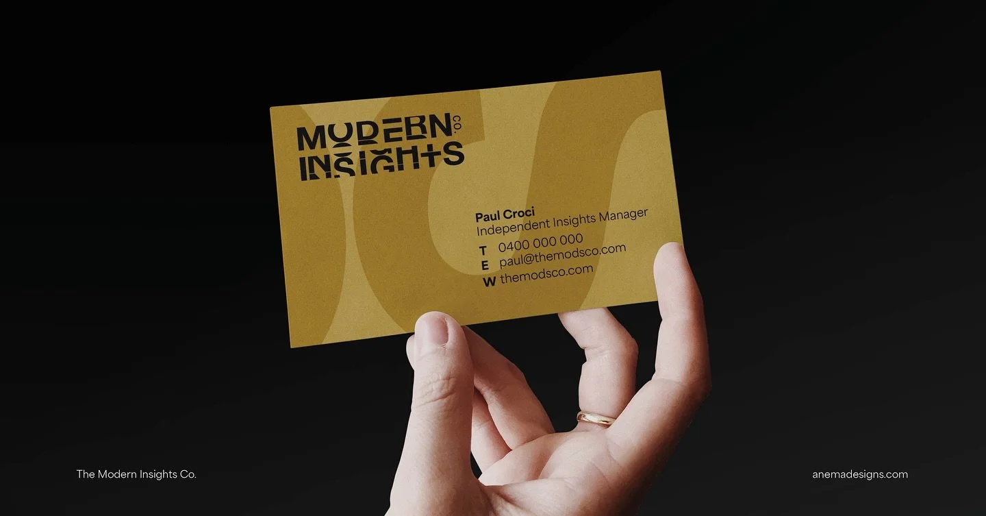 Showcasing, &lsquo;The Modern Insights Co.&rsquo; visual brand identity. It was such a pleasure to work on this brand.

The logo with intricate details that evoke the aesthetics of lithography. The dynamic evolution of the typeface not only captures 