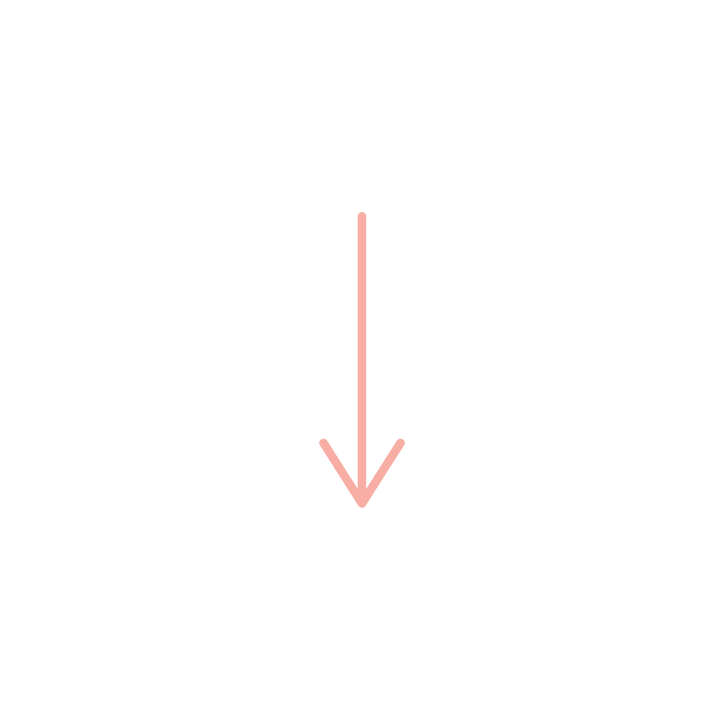A pink arrow pointing downward.