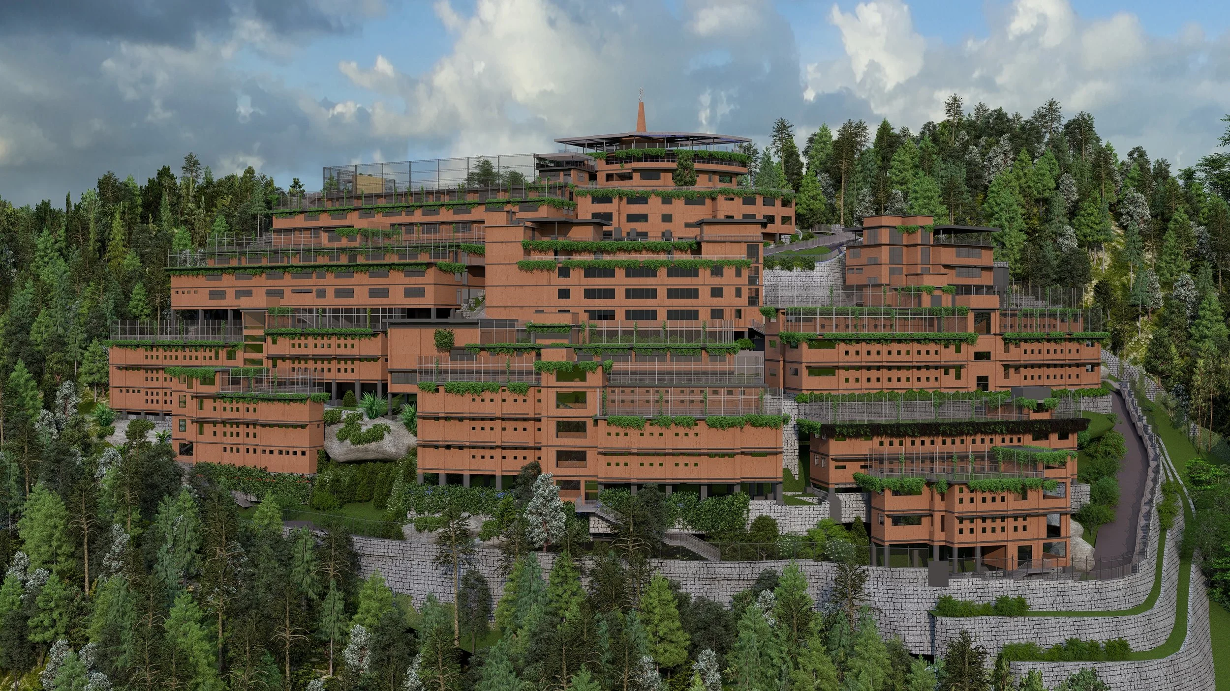 An international school in the dramatic sloping terrain of Yercaud, Tamil Nadu
