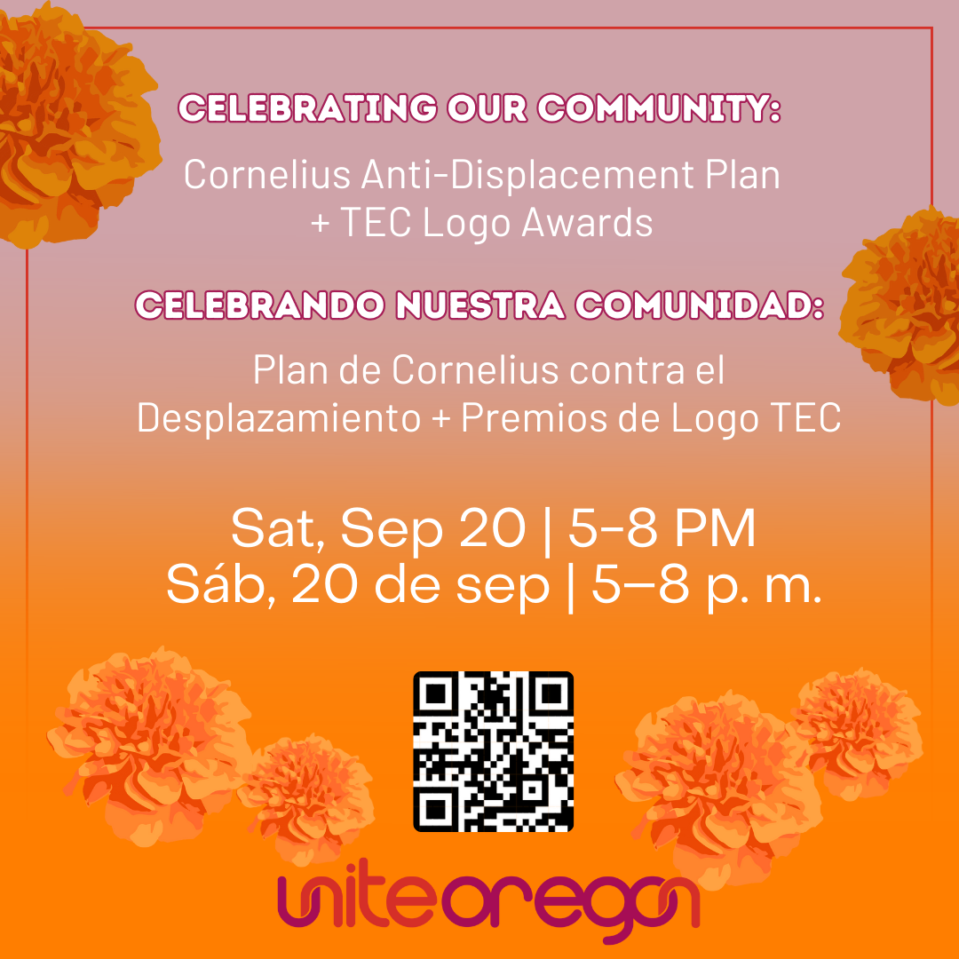 Cornelius Anti-Displacement Plan + TEC Logo Awards Celebrating Our Community