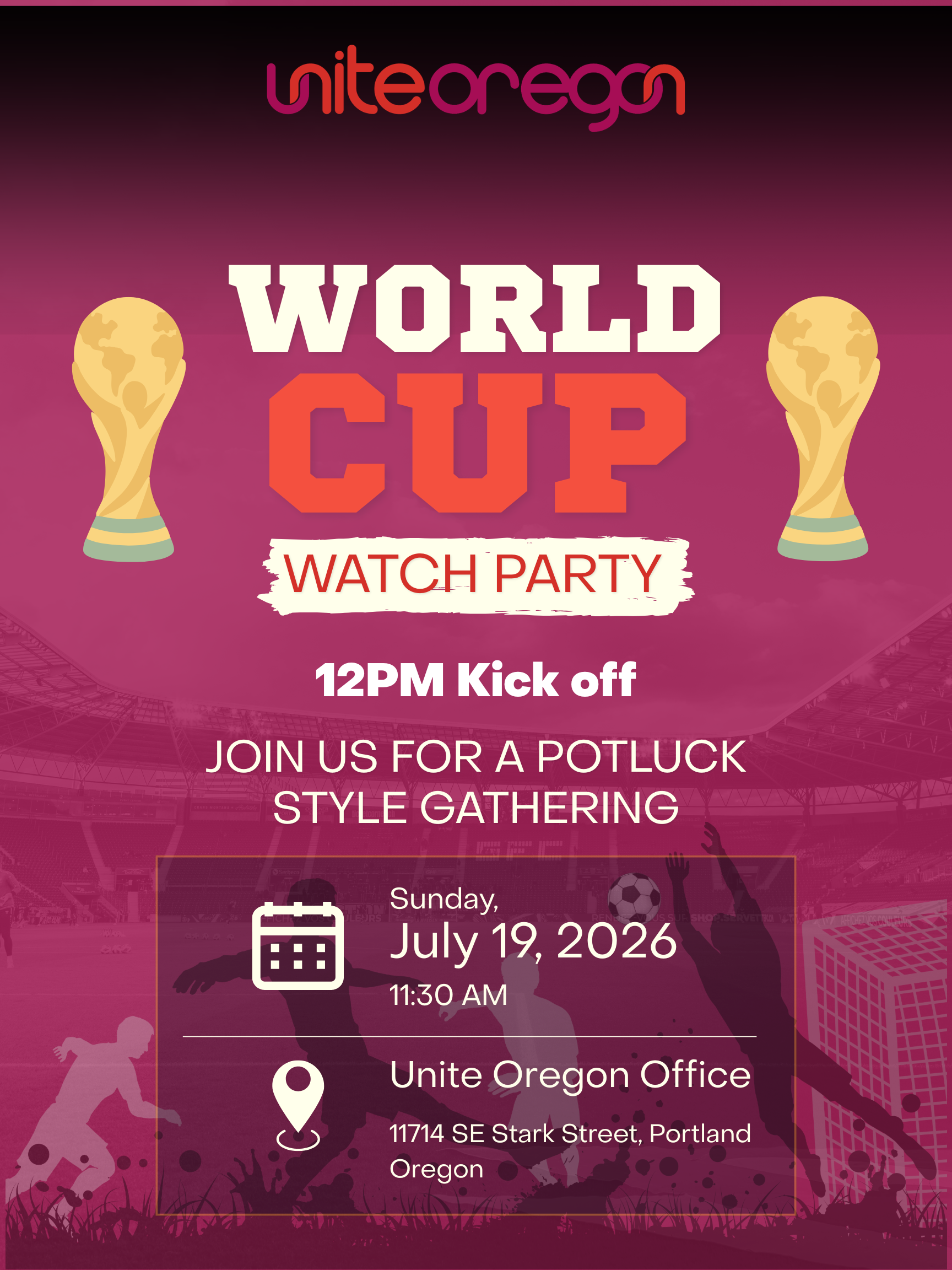Unite Oregon 2026 World Cup Watch Party!