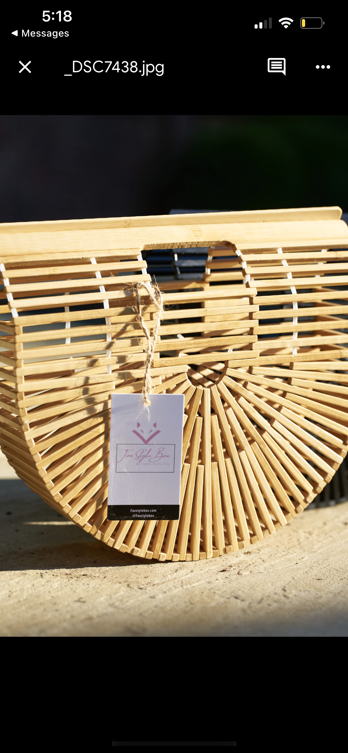 Bamboo Clutch- Sand