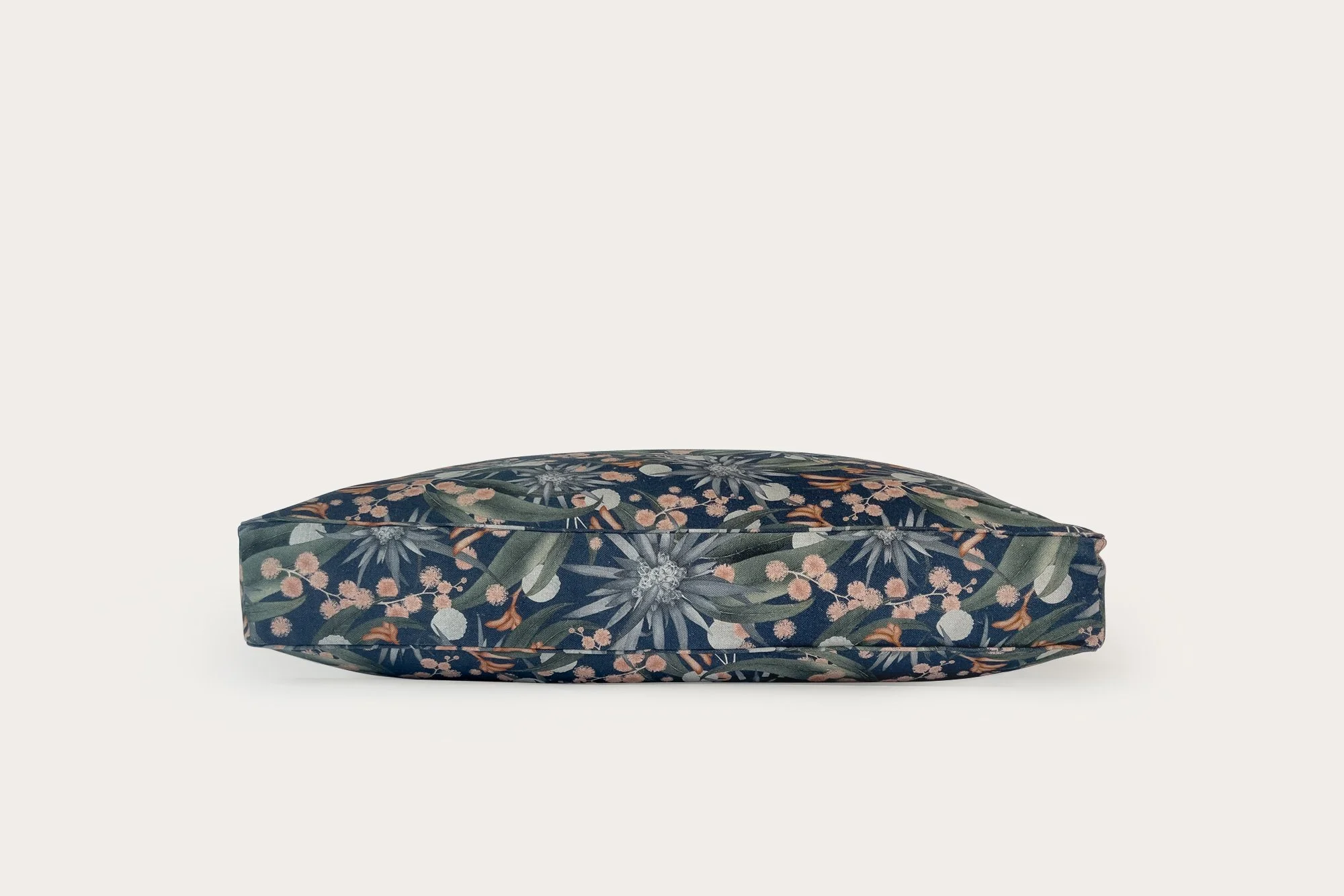Stellar Petrol linen floor cushion