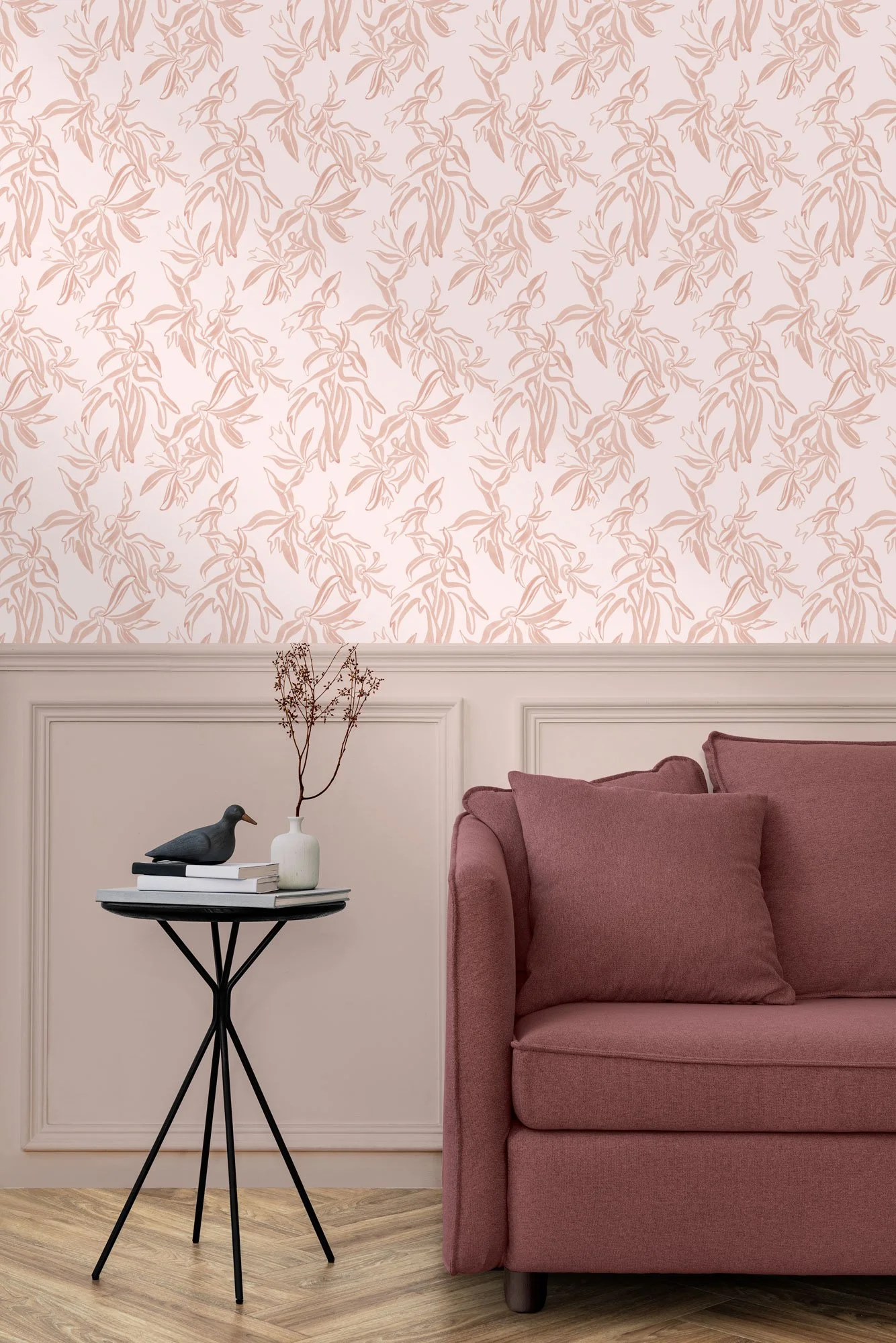 Louise Jones Elkhorn Blush wallpaper
