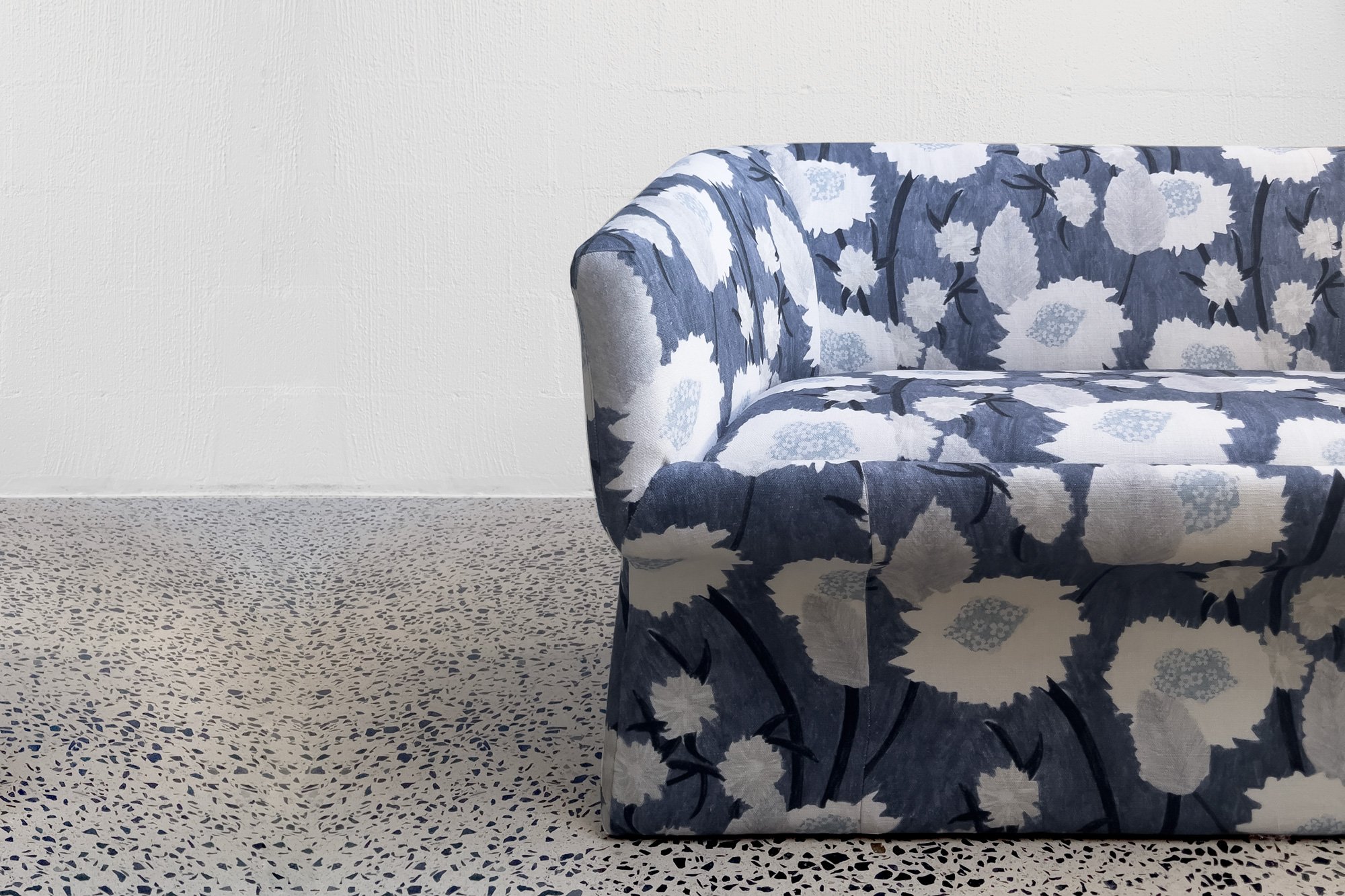 Alice Cobalt linen sofa
