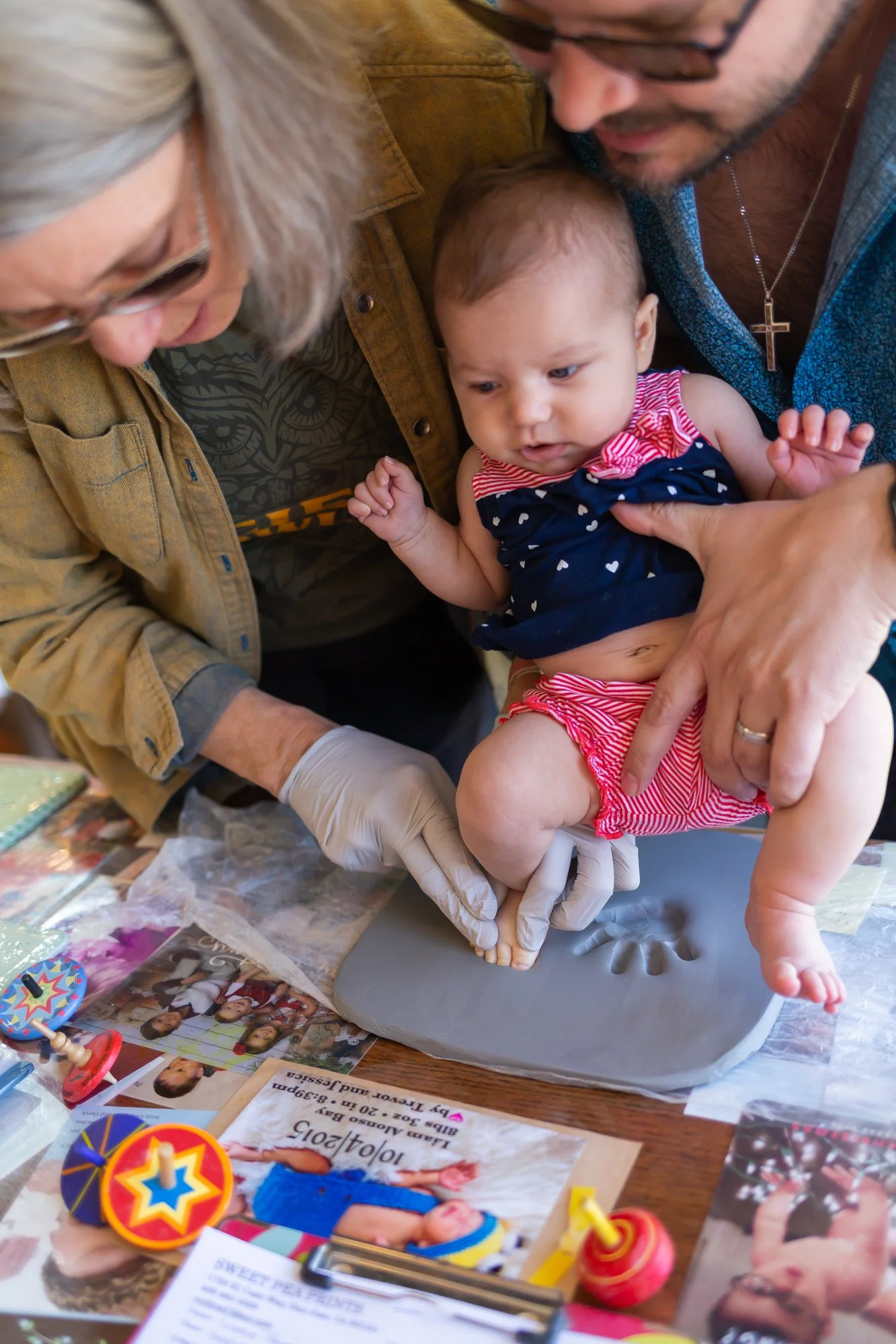 Making Clay Hand and Foot Prints
