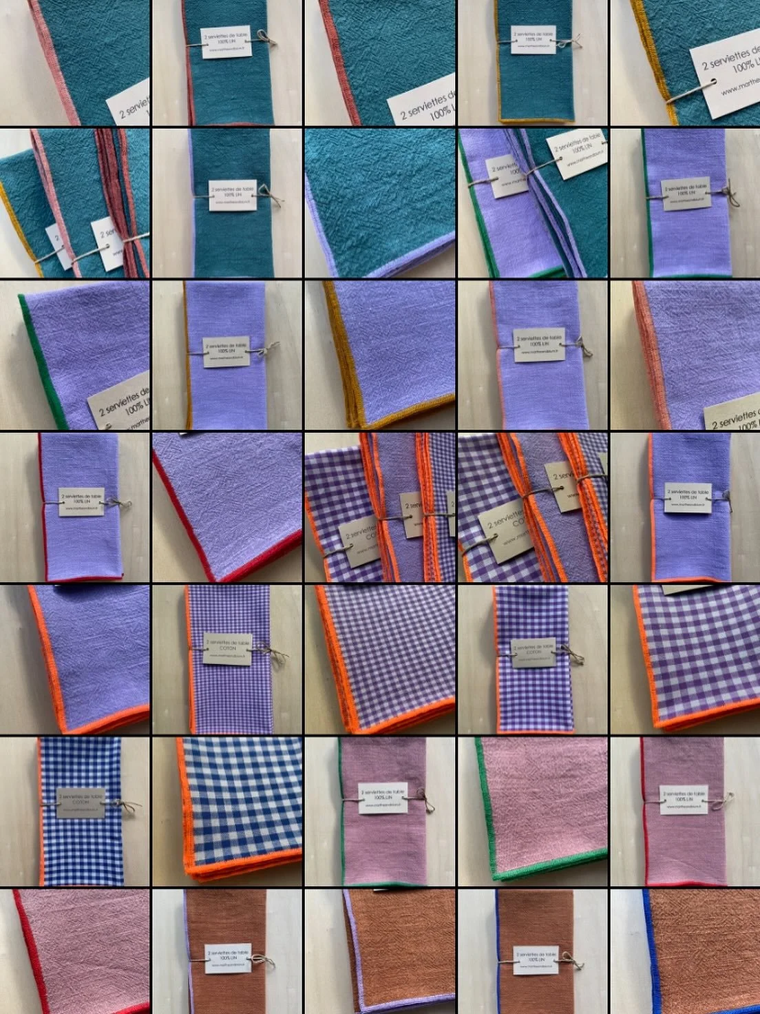 Serviettes en lin &agrave; retrouver cette semaine chez @polo__studio 😉🩷