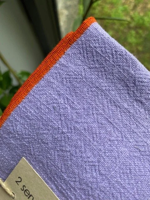 Serviettes de table lin lavé- COLORS - MAUVE